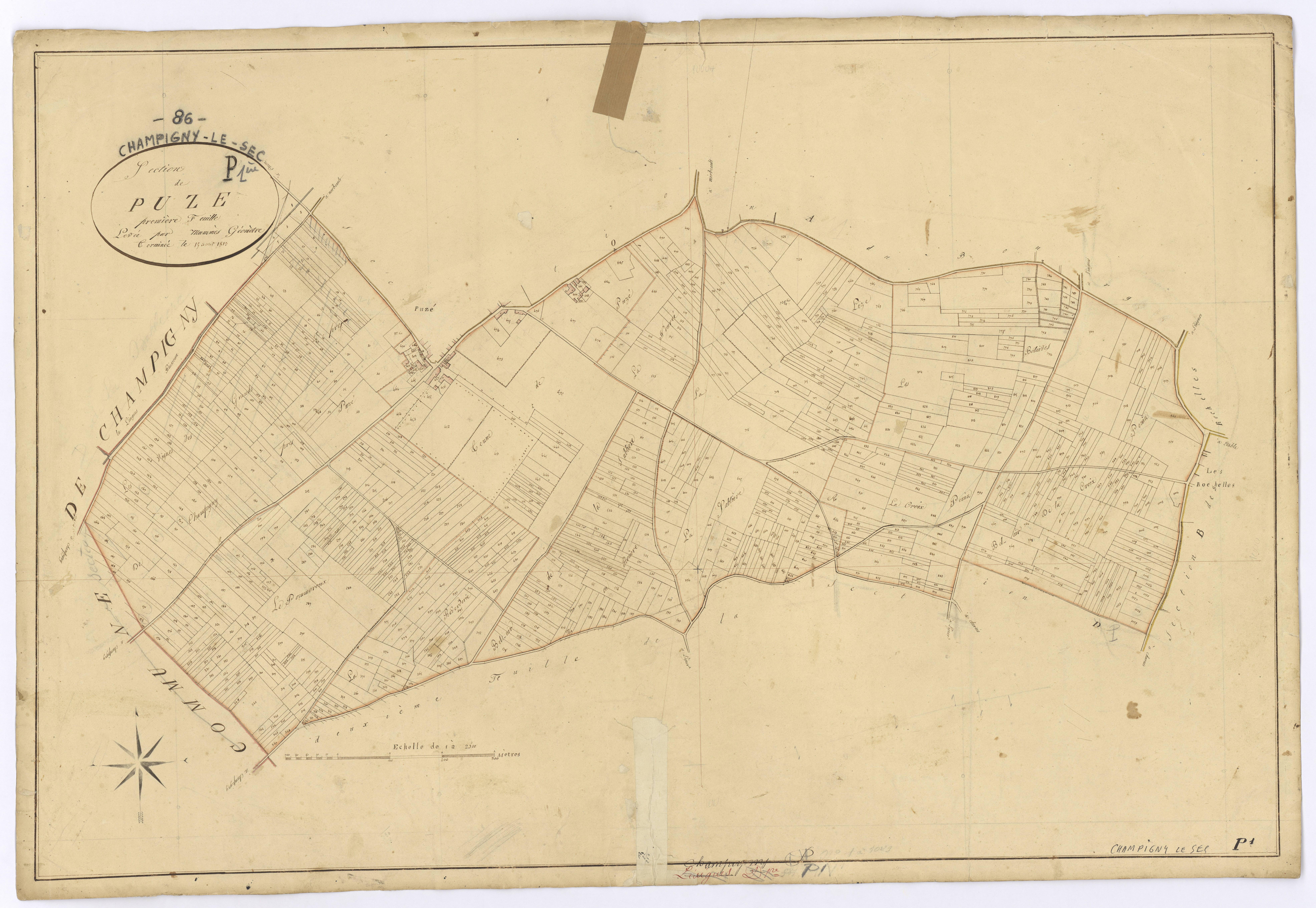Champigny-le-Sec - FRAD086_cadastre Plans 