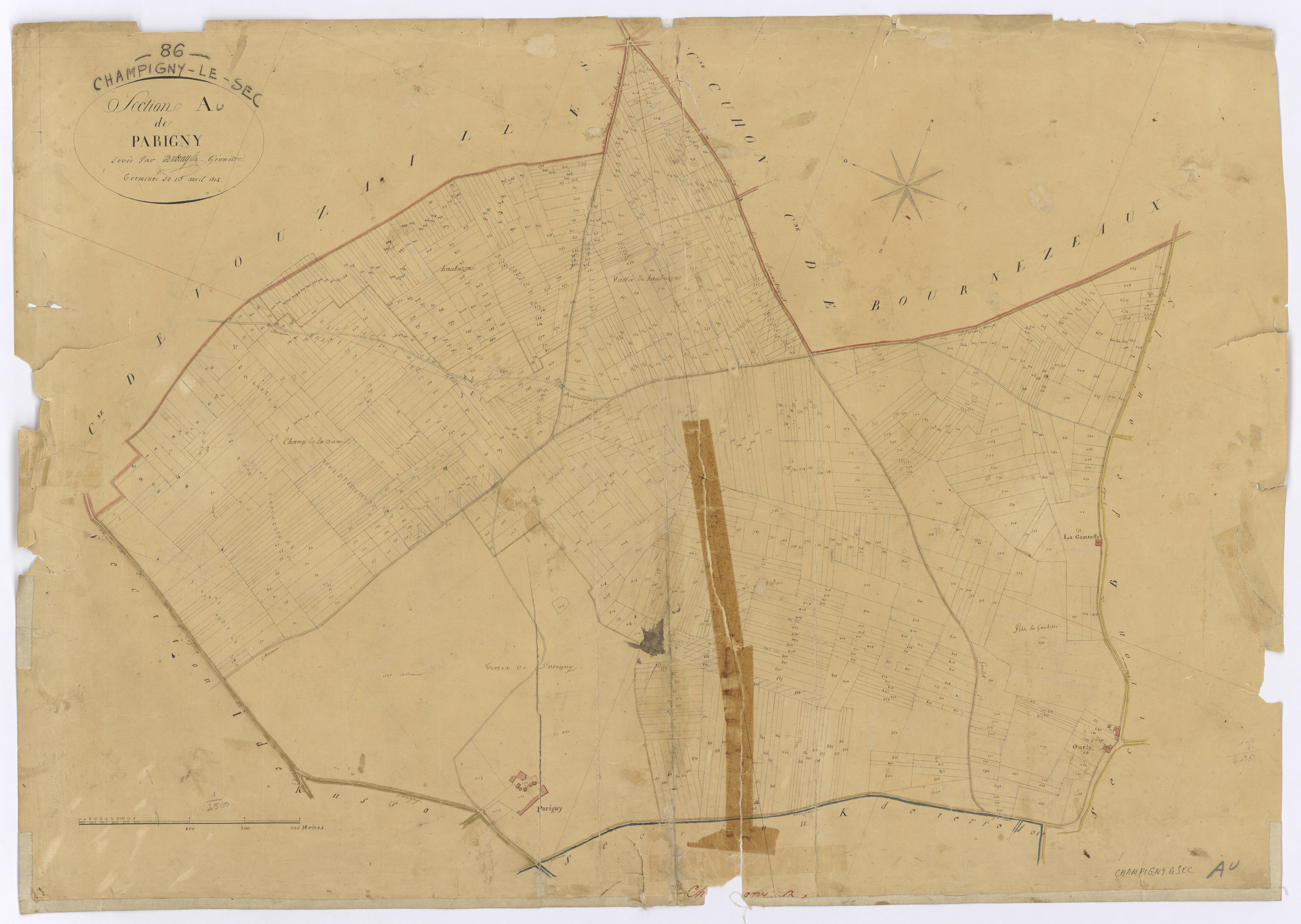 Champigny-le-Sec - FRAD086_cadastre Plans 