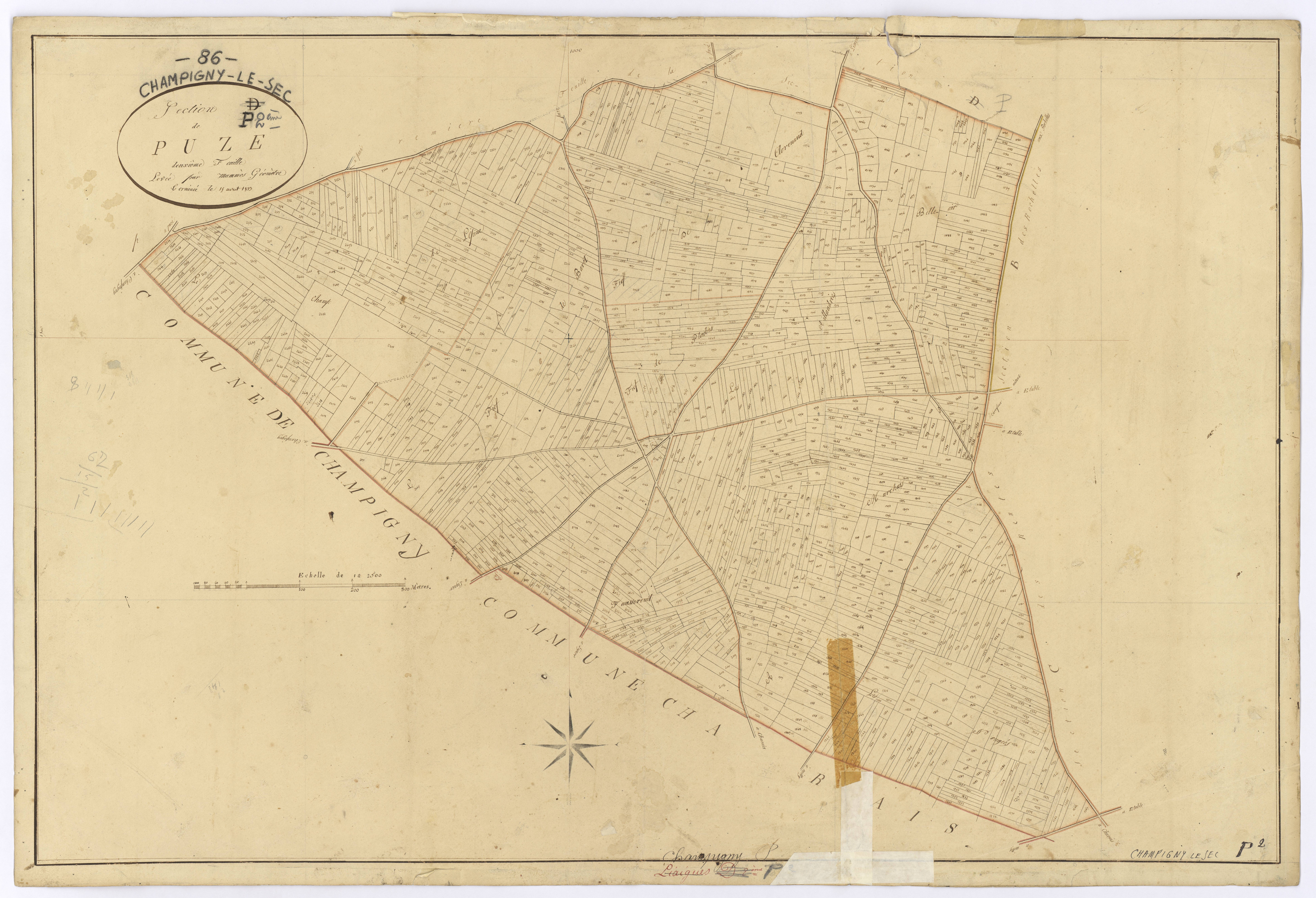 Champigny-le-Sec - FRAD086_cadastre Plans 