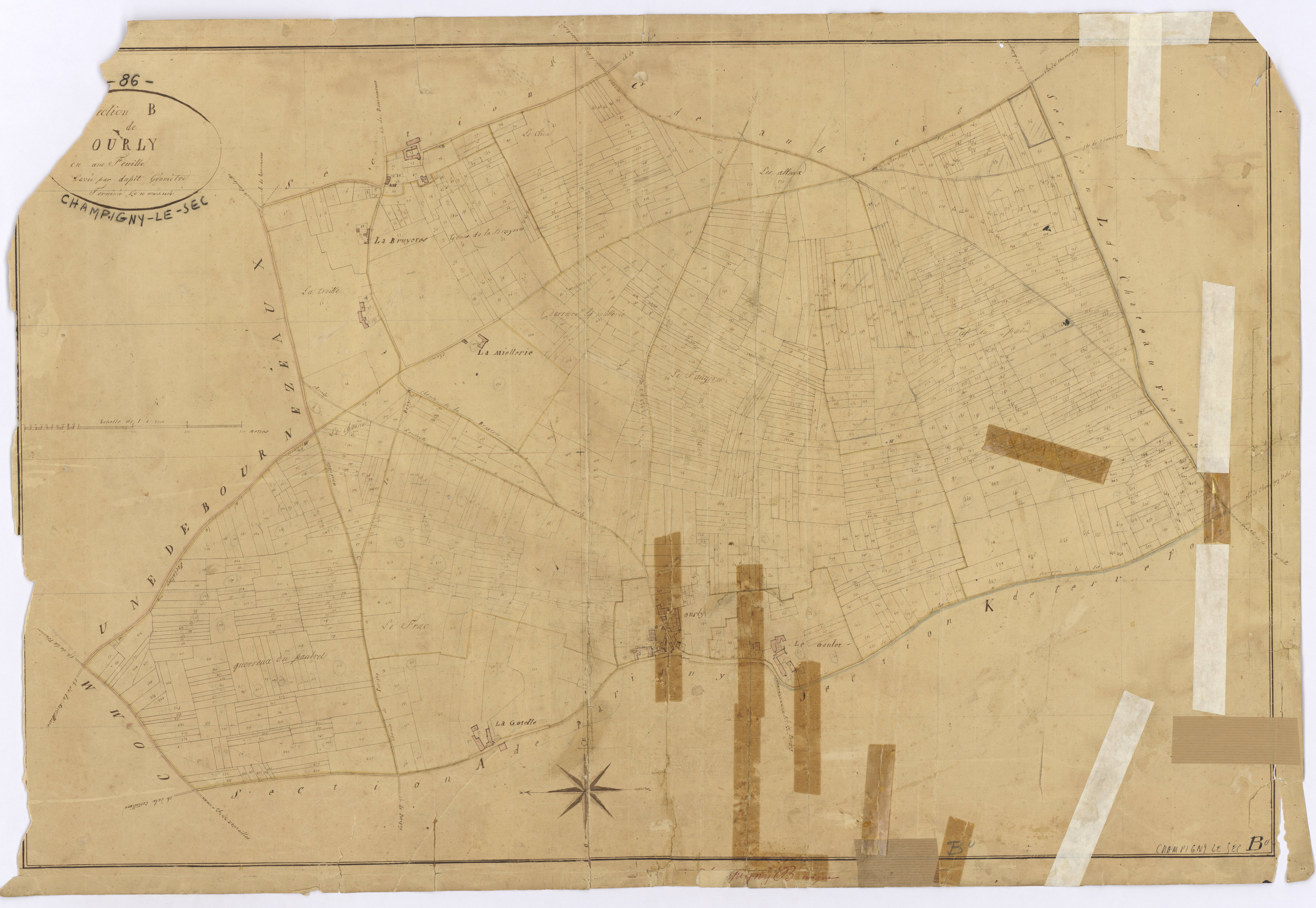 Champigny-le-Sec - FRAD086_cadastre Plans 