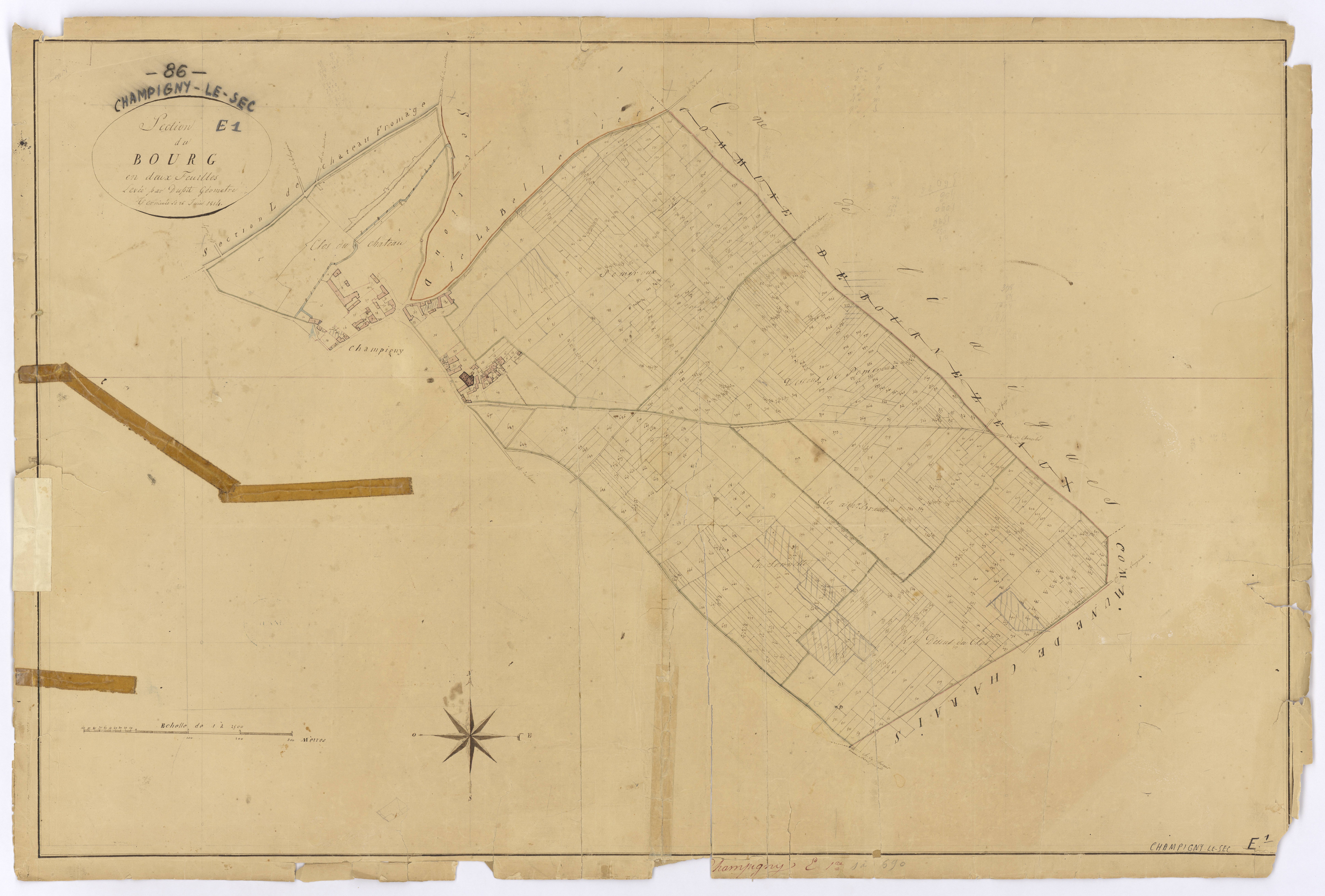 Champigny-le-Sec - FRAD086_cadastre Plans 