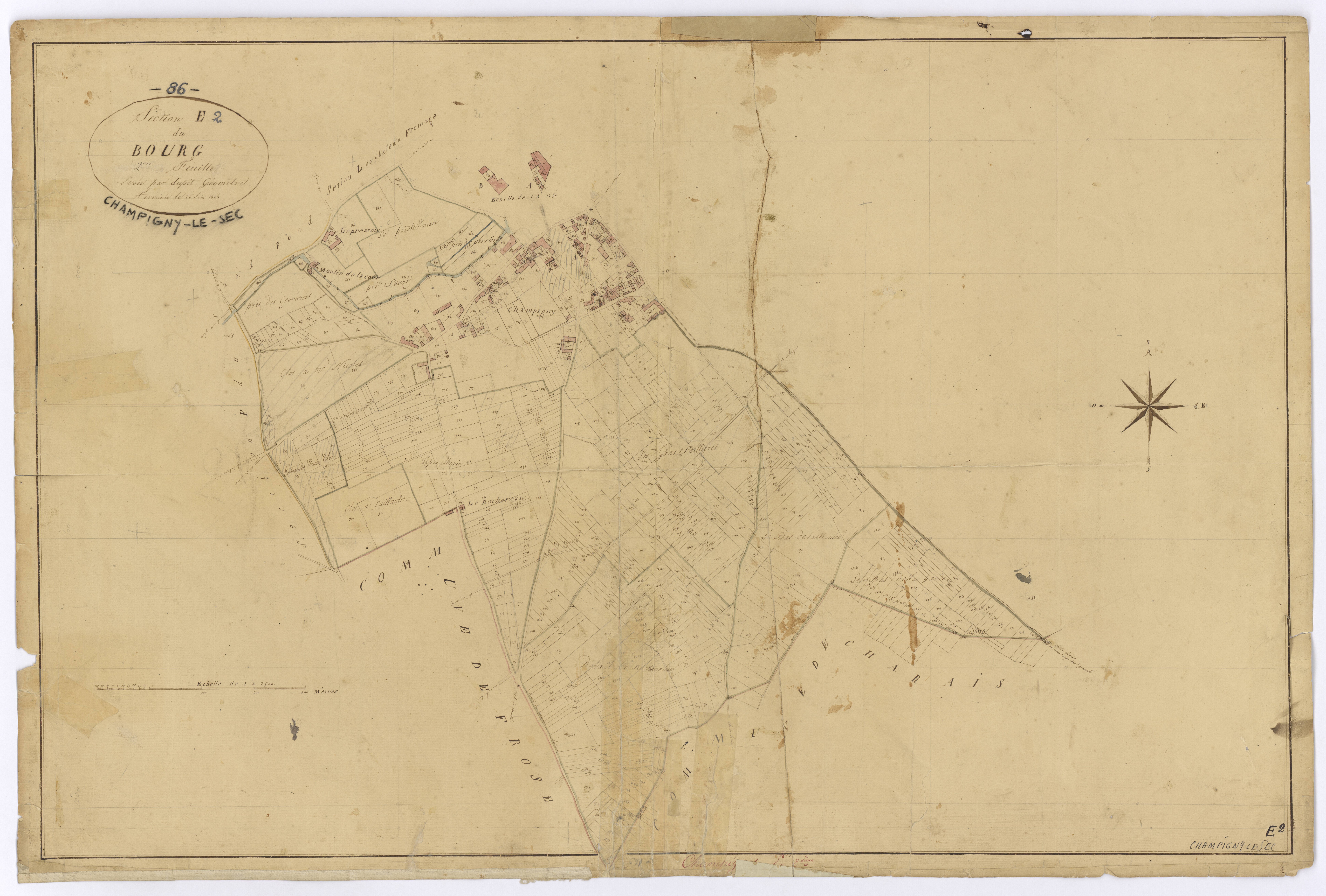 Champigny-le-Sec - FRAD086_cadastre Plans 