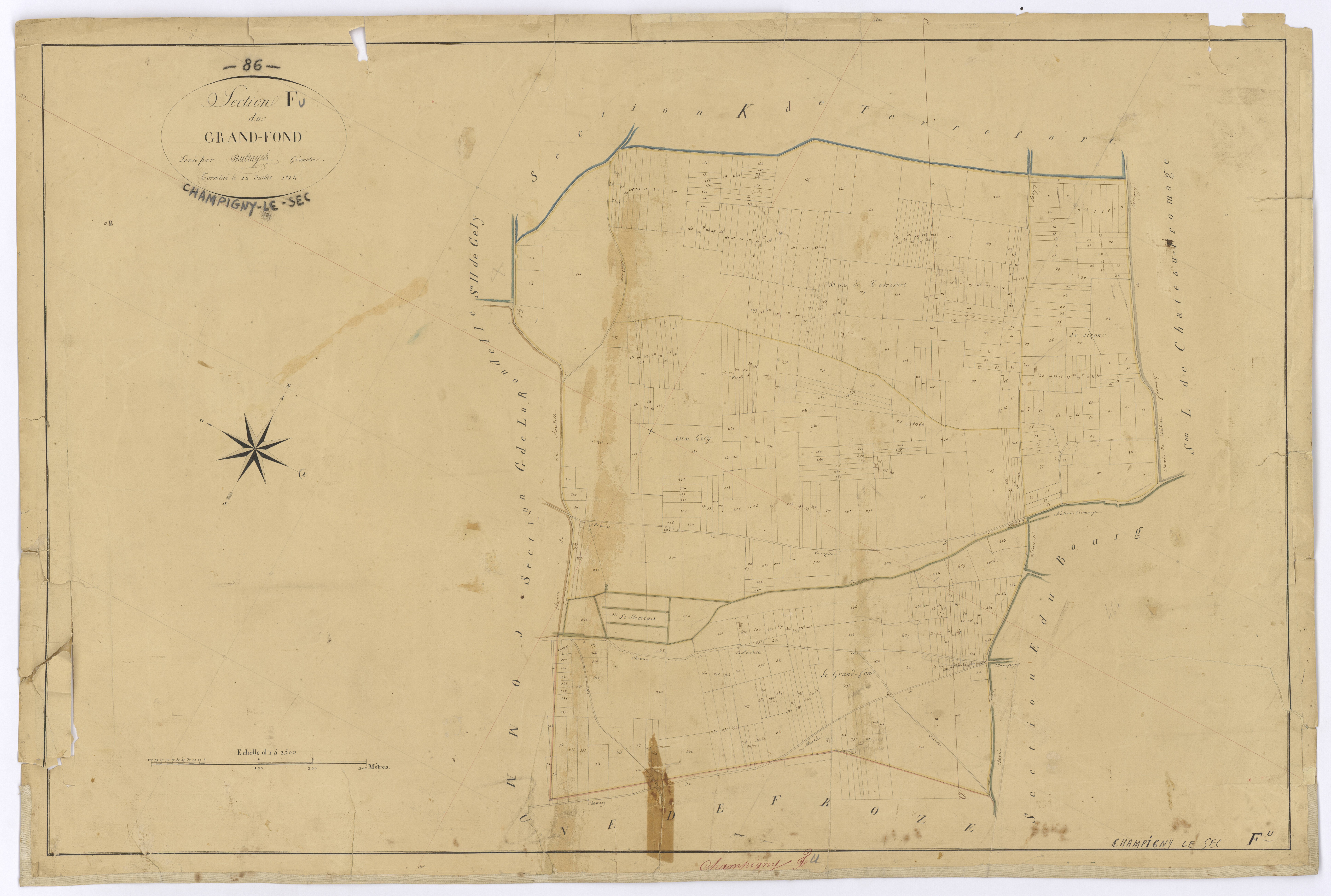 Champigny-le-Sec - FRAD086_cadastre Plans 