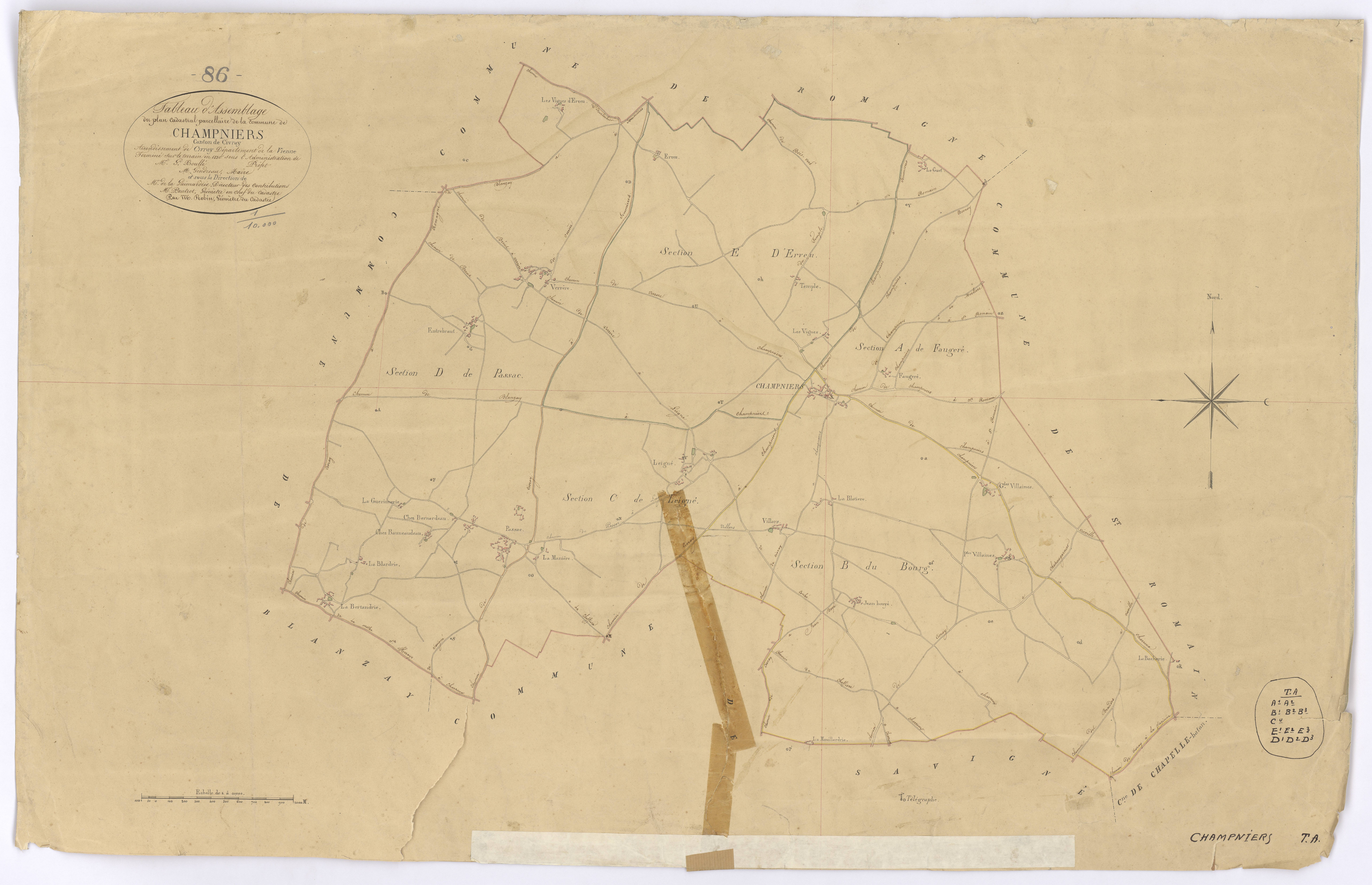 Champniers - FRAD086_cadastre Plans 