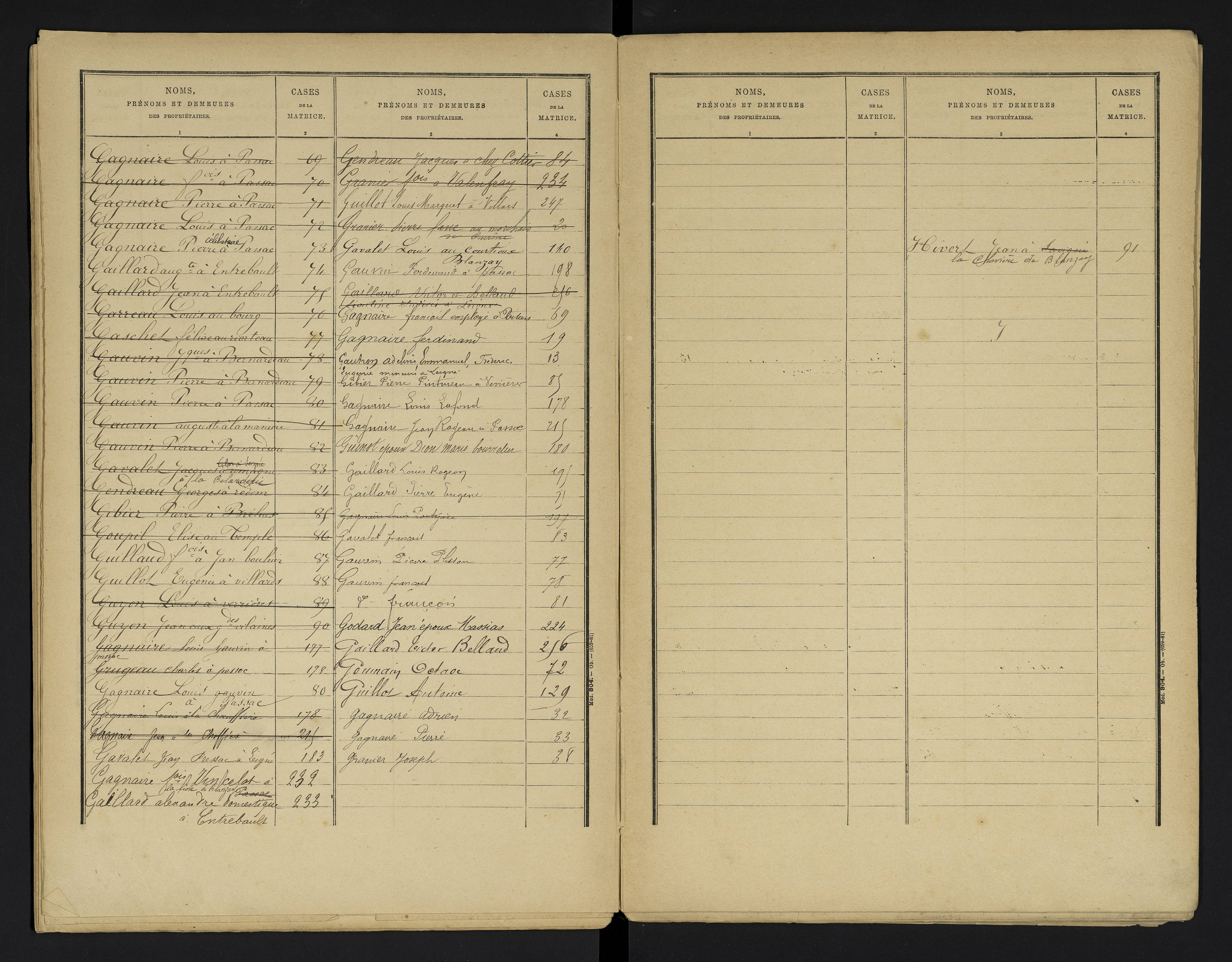 Champniers - FRAD086_cadastre Cases 1-271 