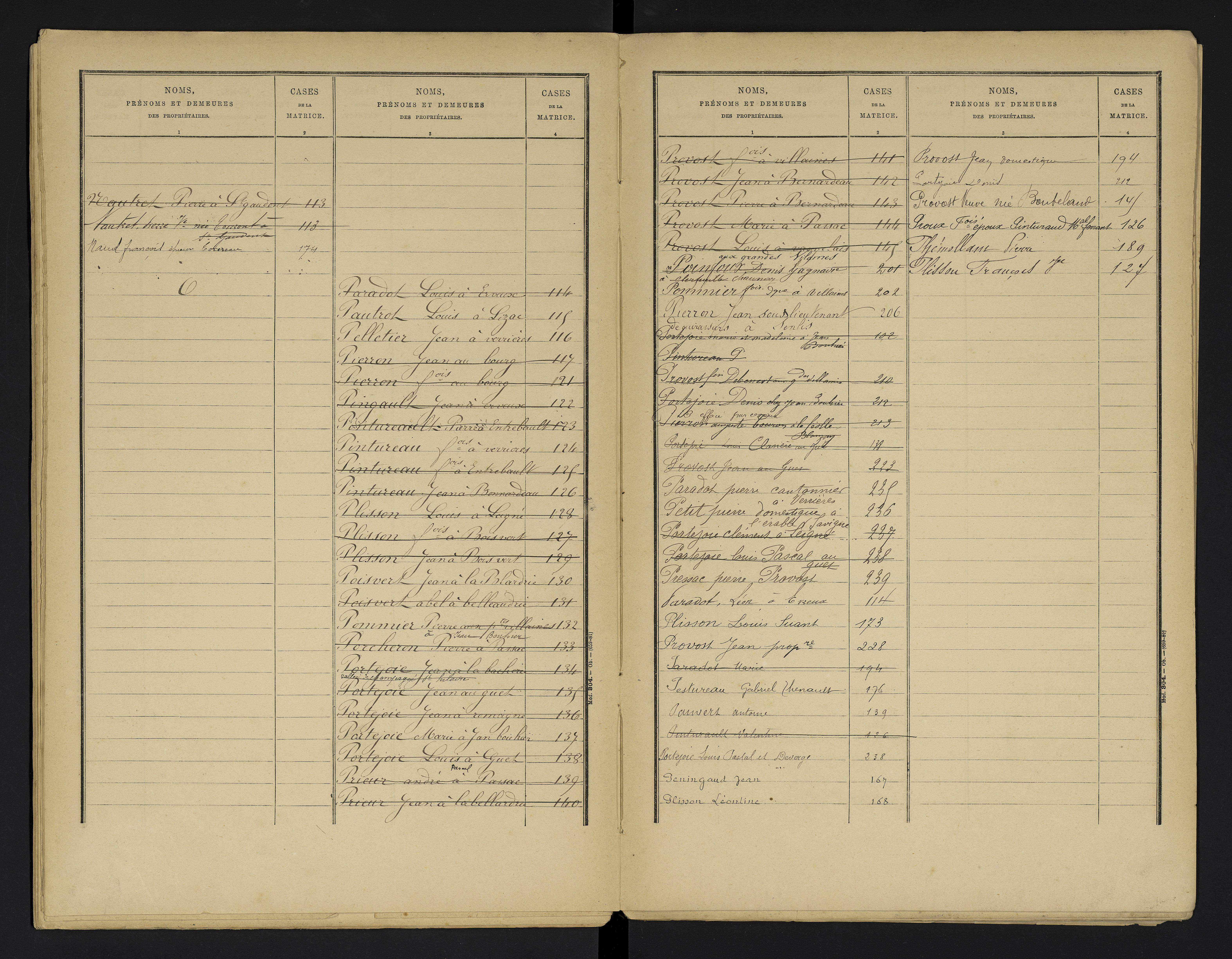 Champniers - FRAD086_cadastre Cases 1-271 