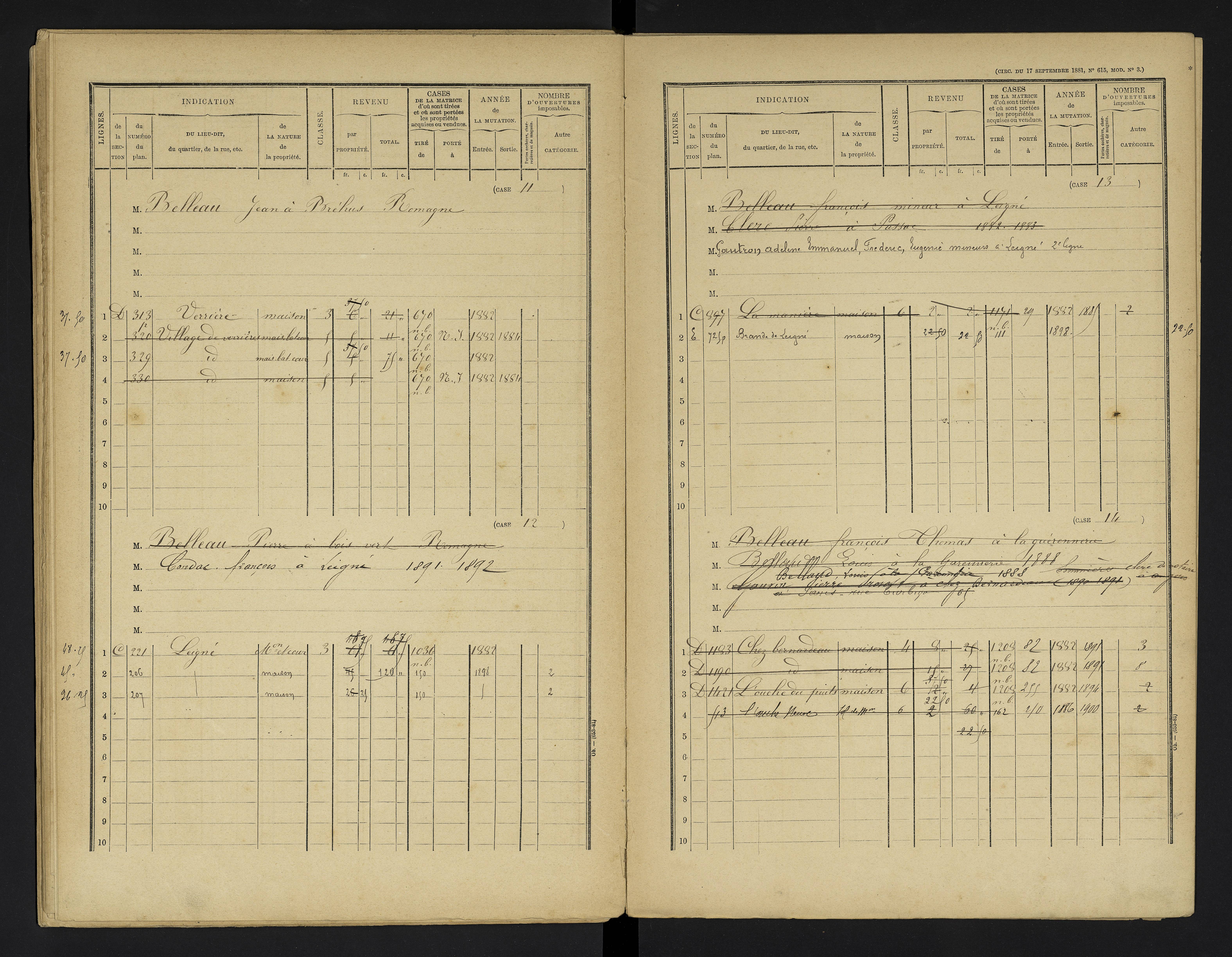 Champniers - FRAD086_cadastre Cases 1-271 