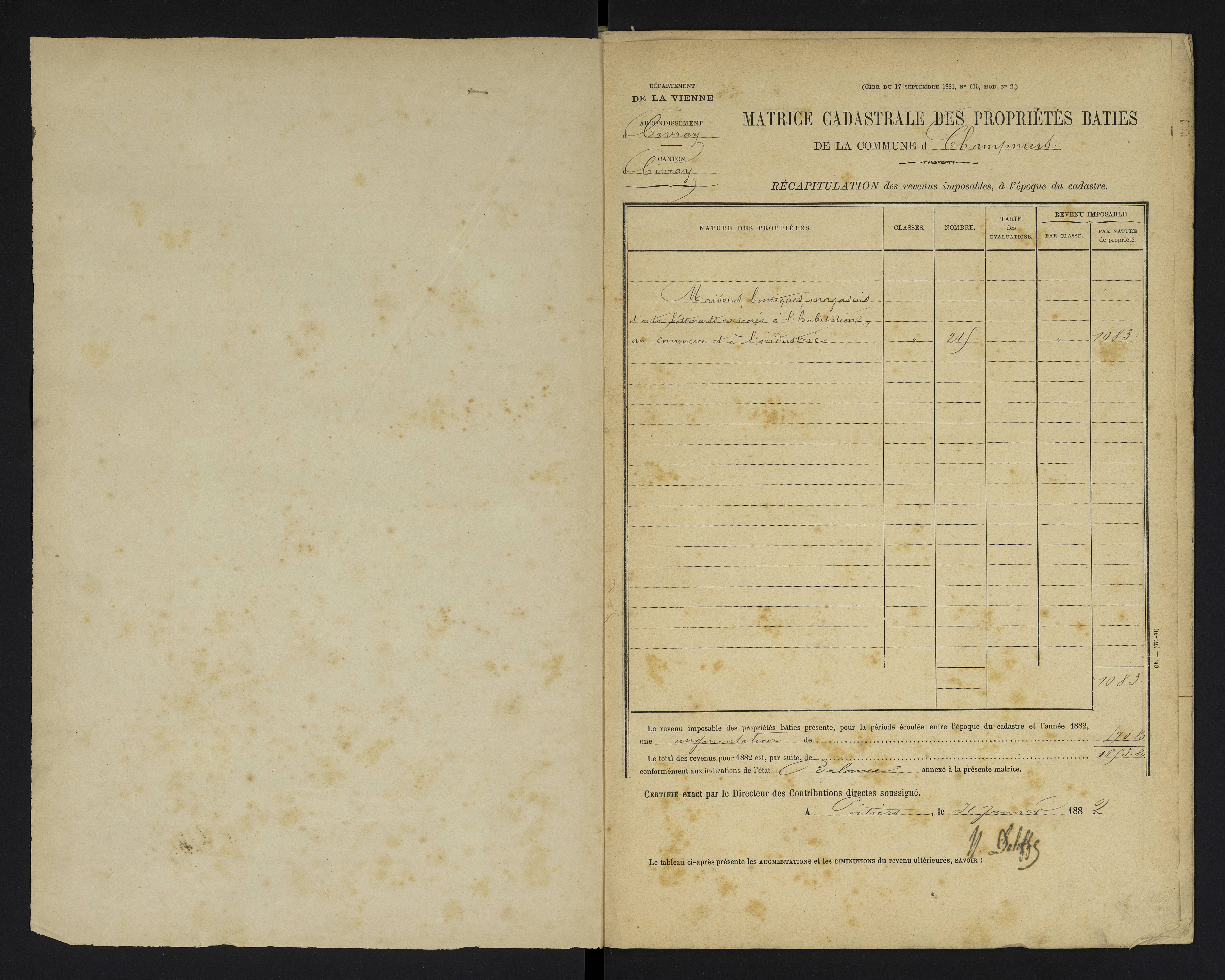 Champniers - FRAD086_cadastre Cases 1-271 