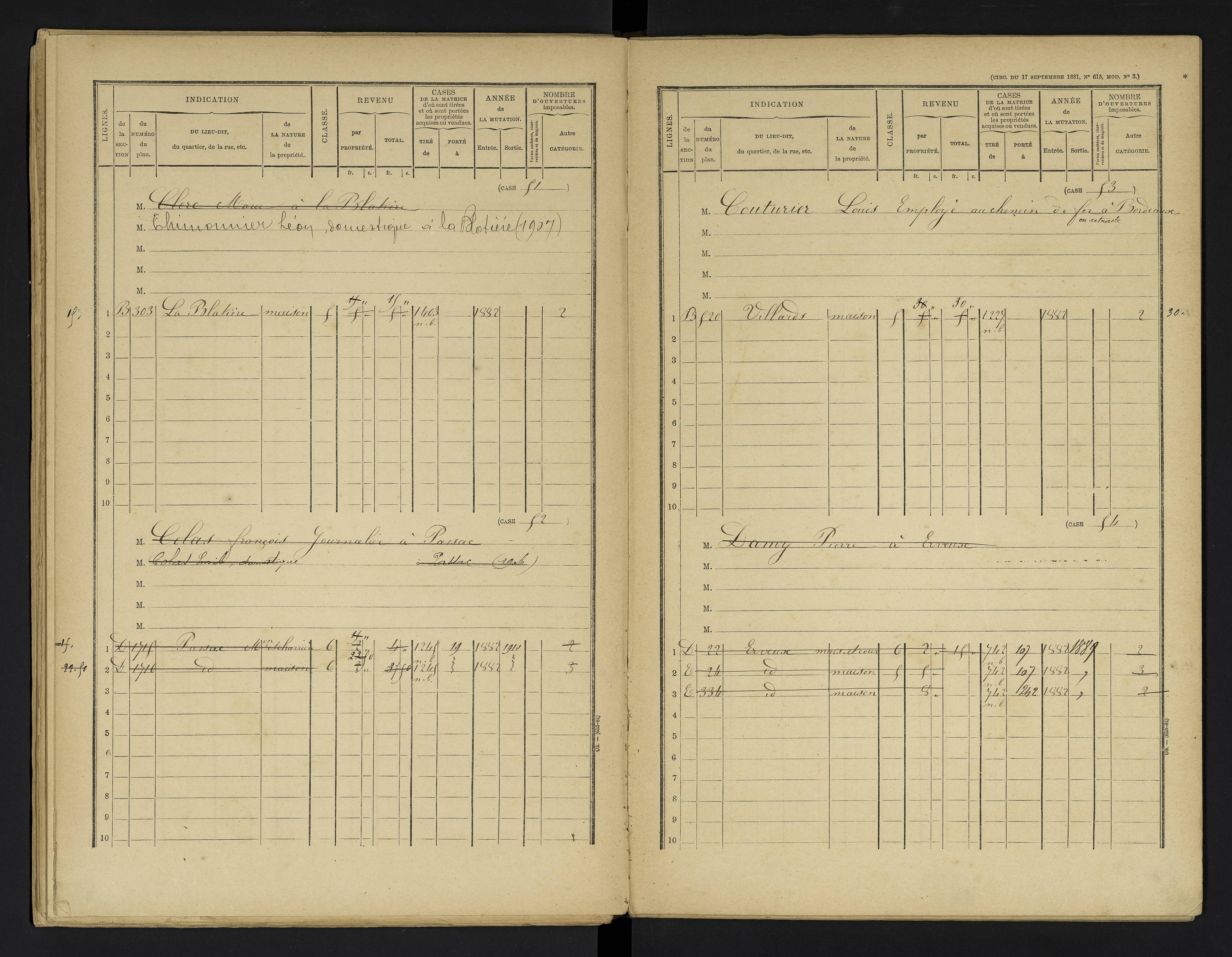 Champniers - FRAD086_cadastre Cases 1-271 