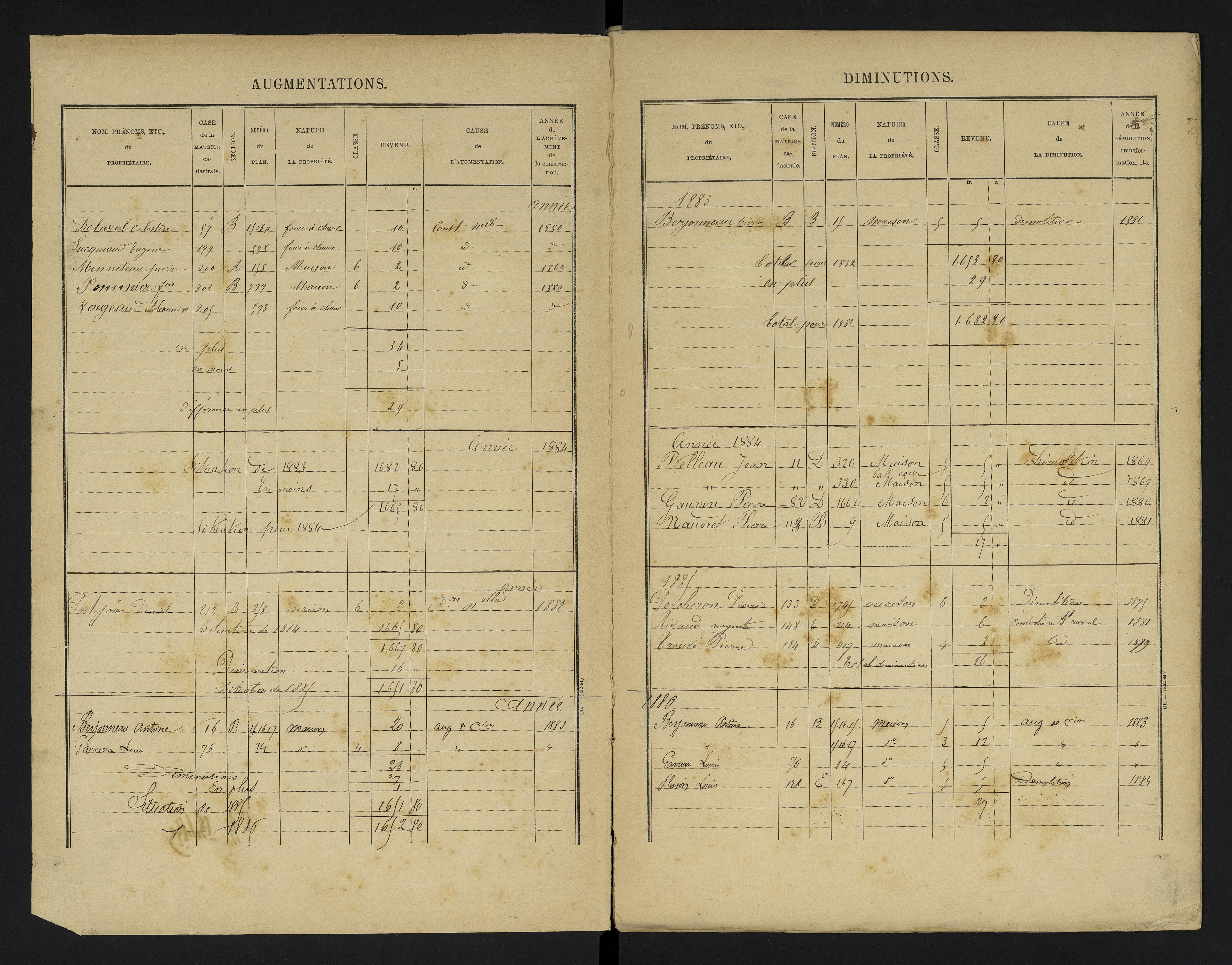 Champniers - FRAD086_cadastre Cases 1-271 