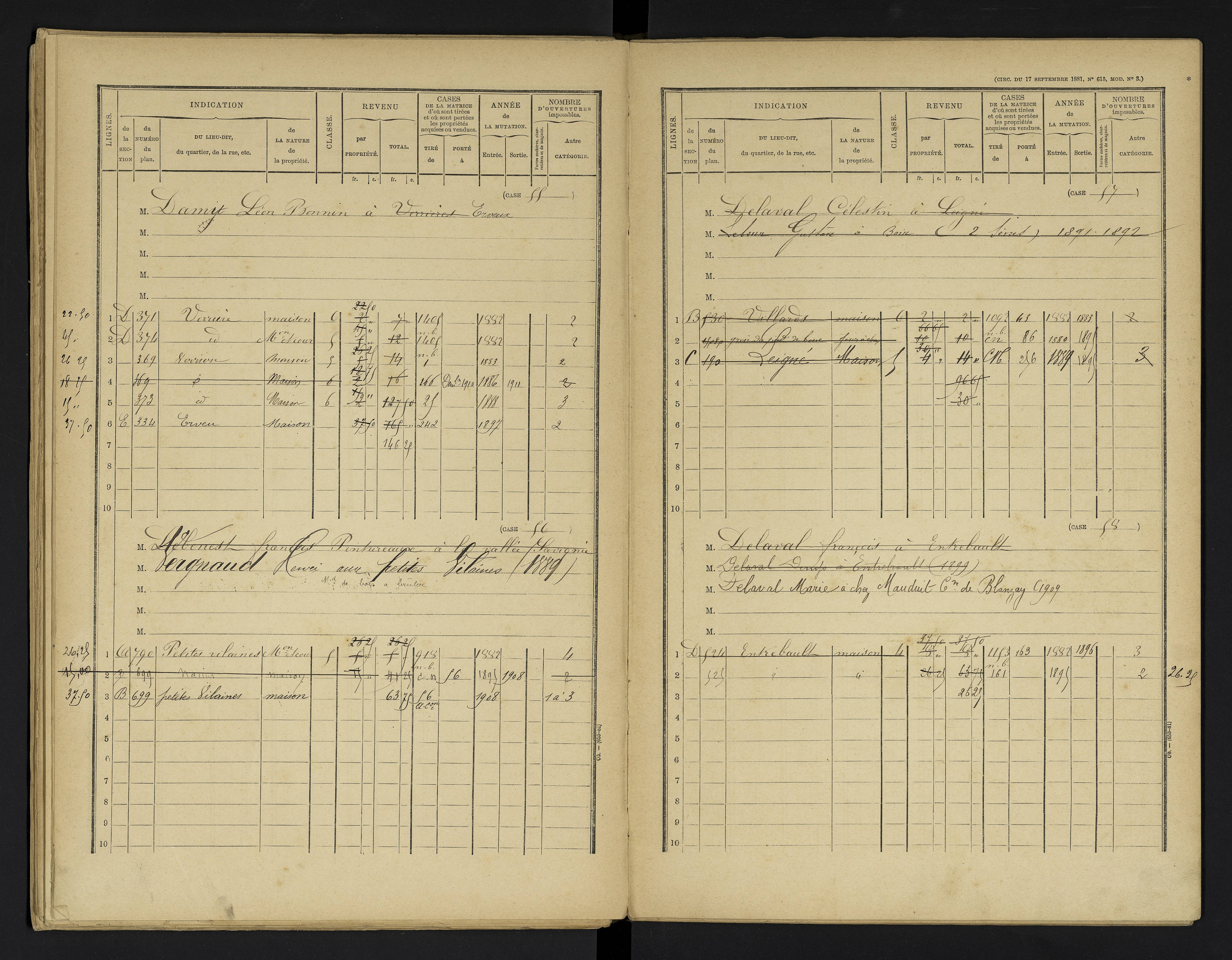 Champniers - FRAD086_cadastre Cases 1-271 