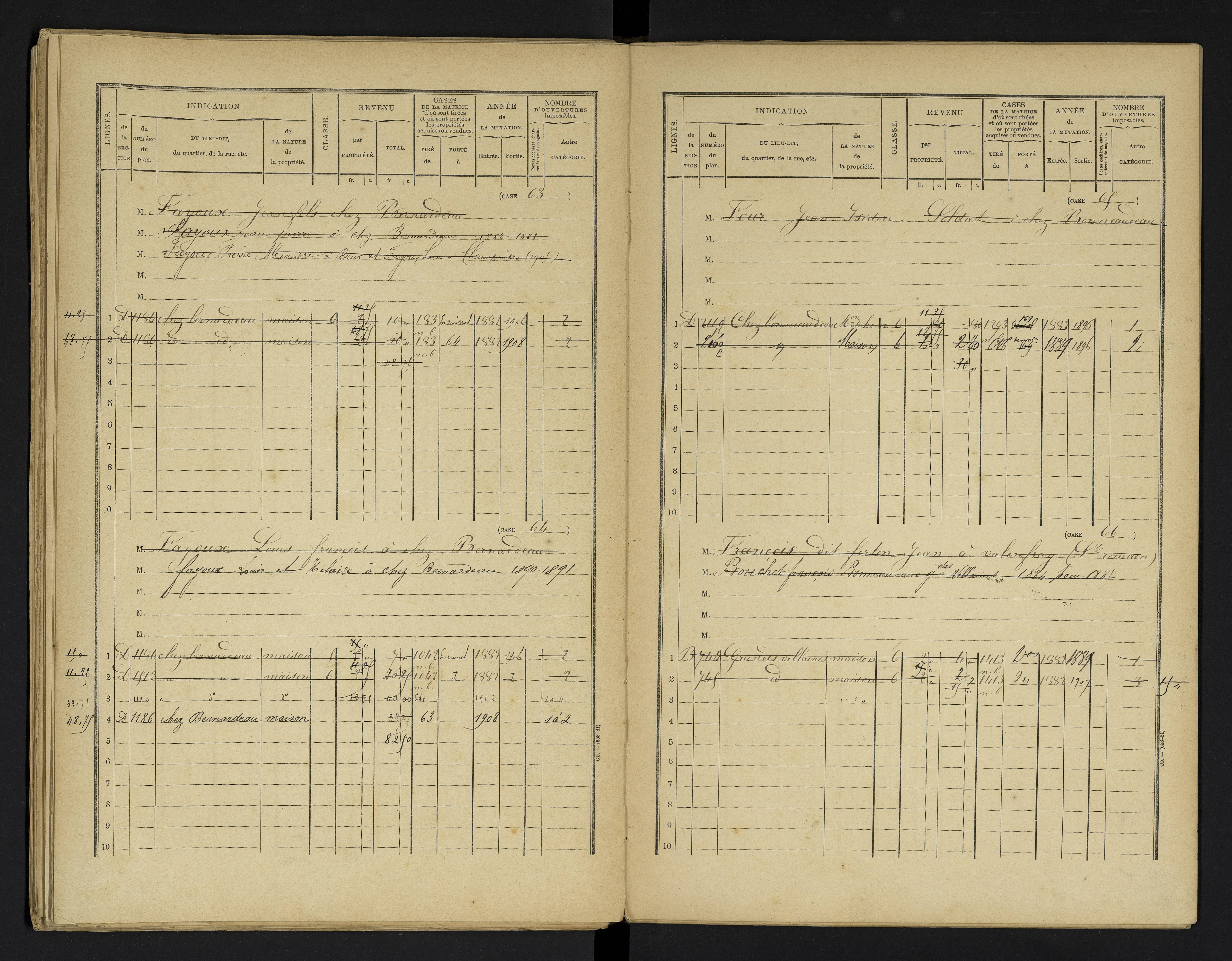 Champniers - FRAD086_cadastre Cases 1-271 