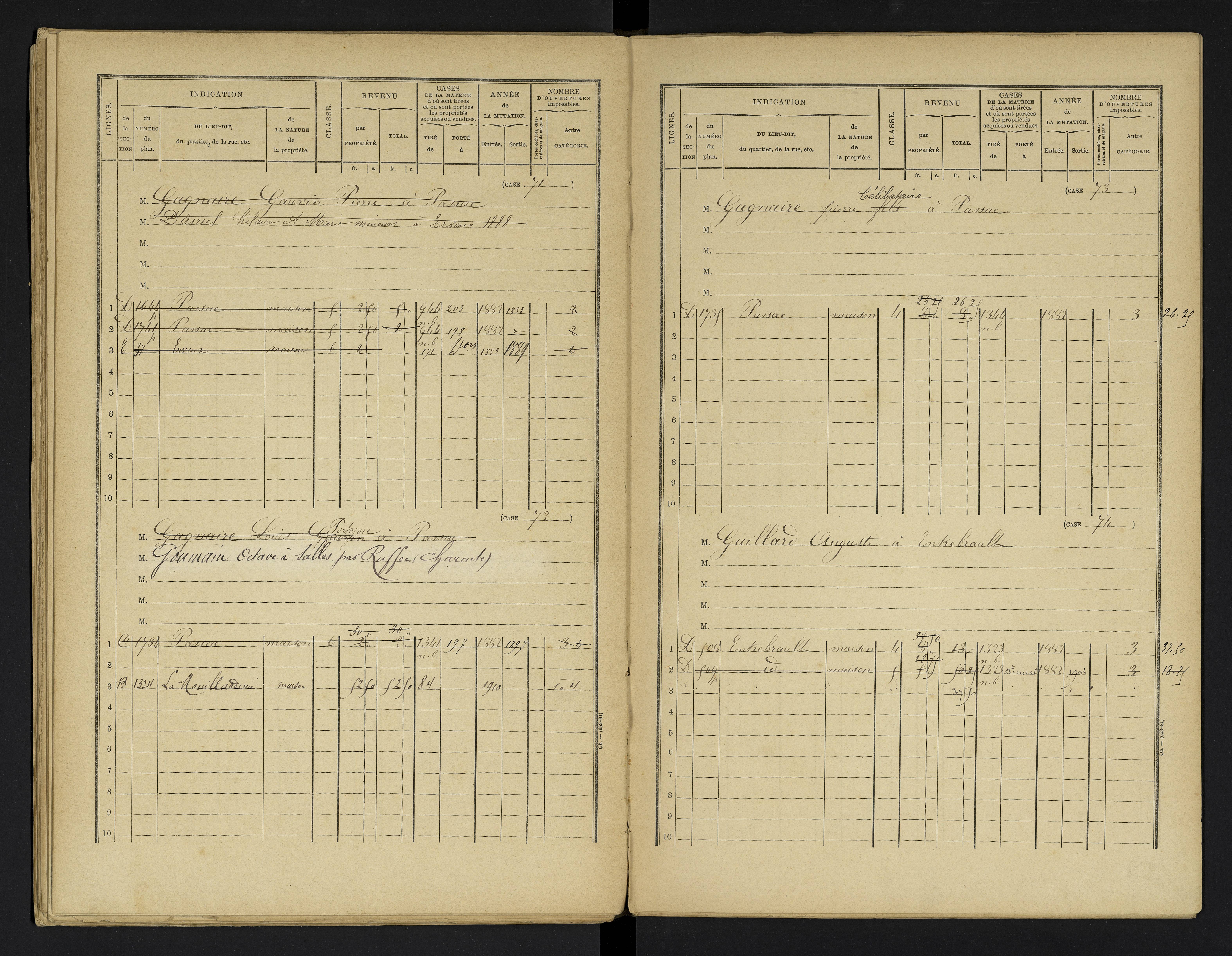 Champniers - FRAD086_cadastre Cases 1-271 