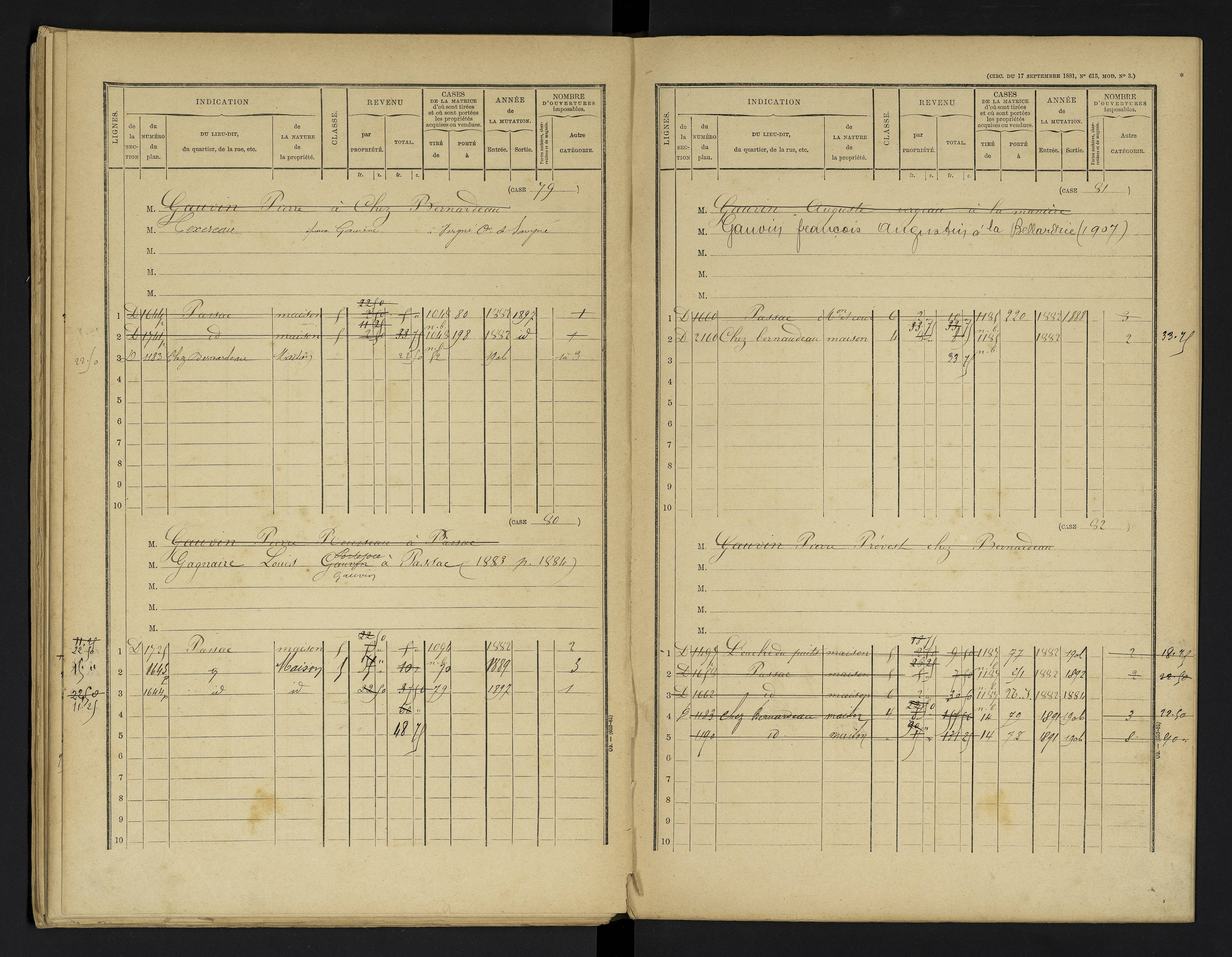 Champniers - FRAD086_cadastre Cases 1-271 