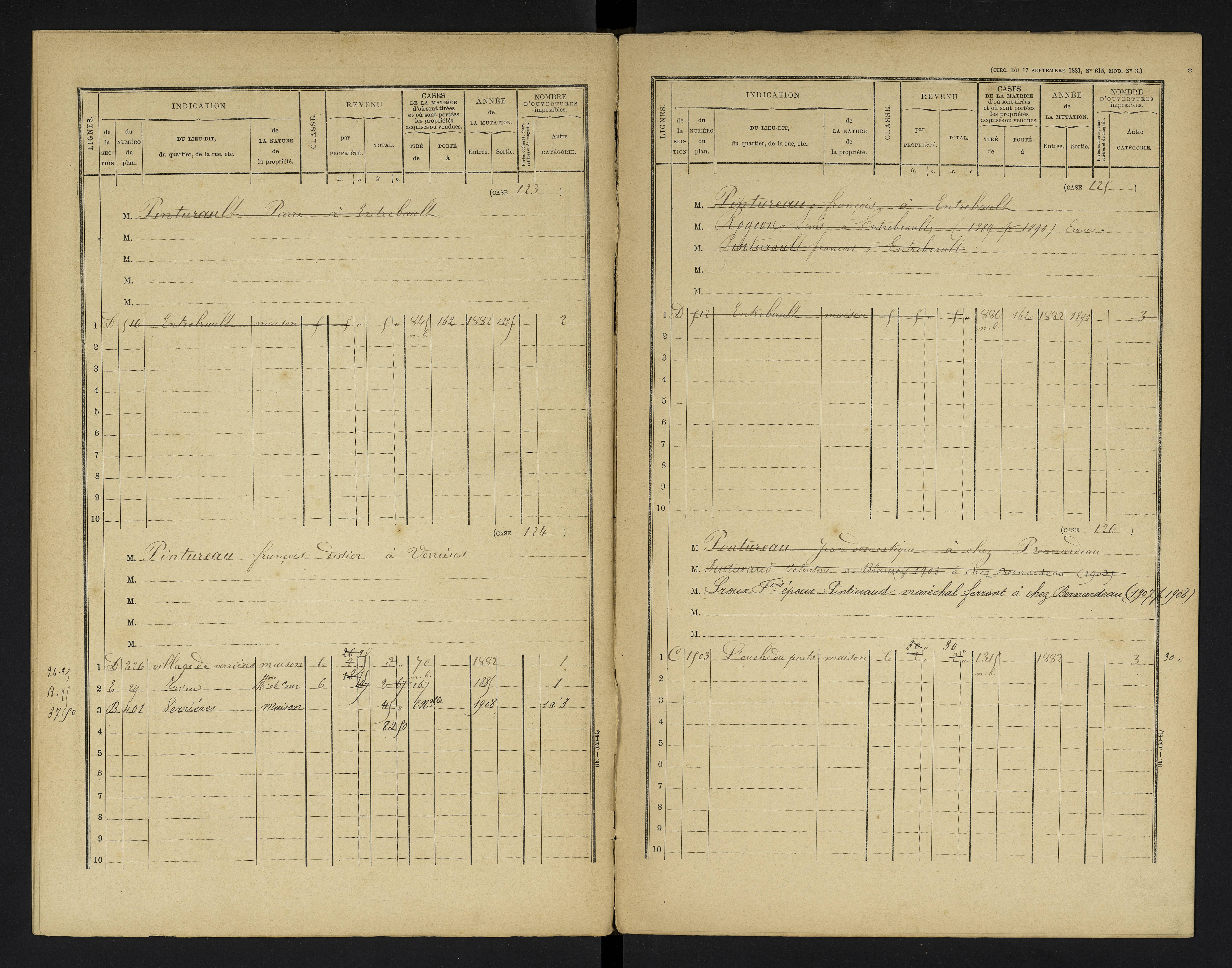 Champniers - FRAD086_cadastre Cases 1-271 