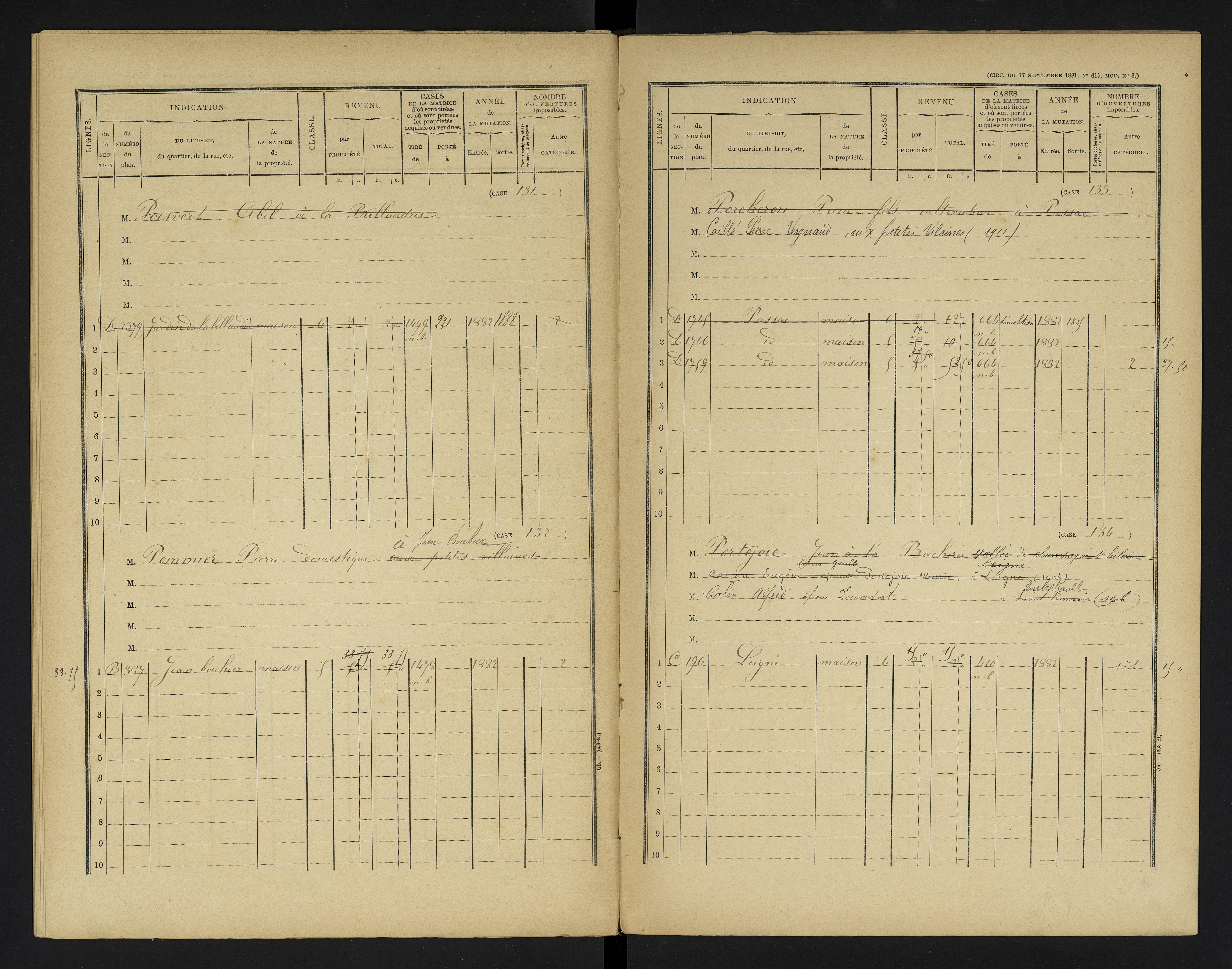 Champniers - FRAD086_cadastre Cases 1-271 