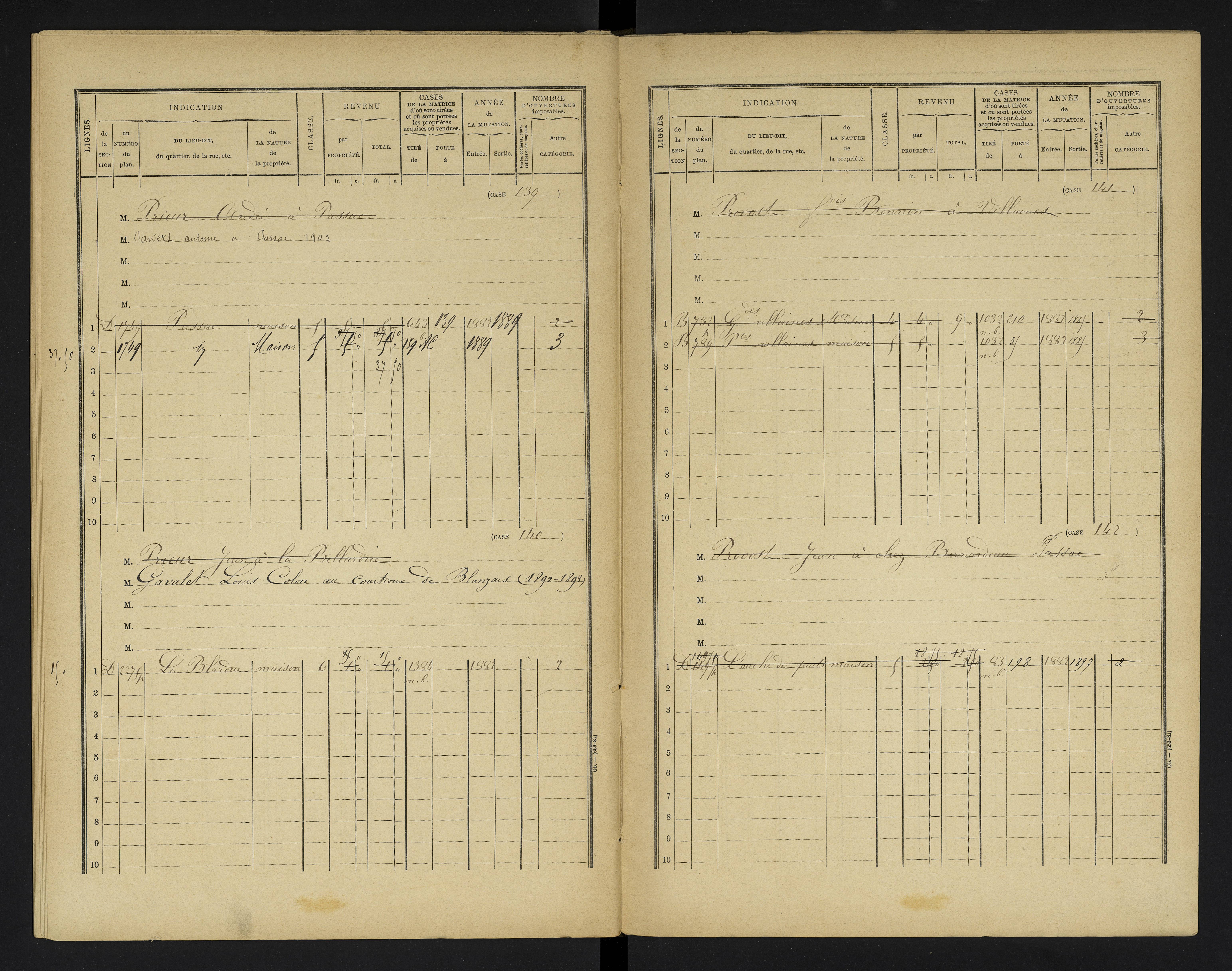 Champniers - FRAD086_cadastre Cases 1-271 