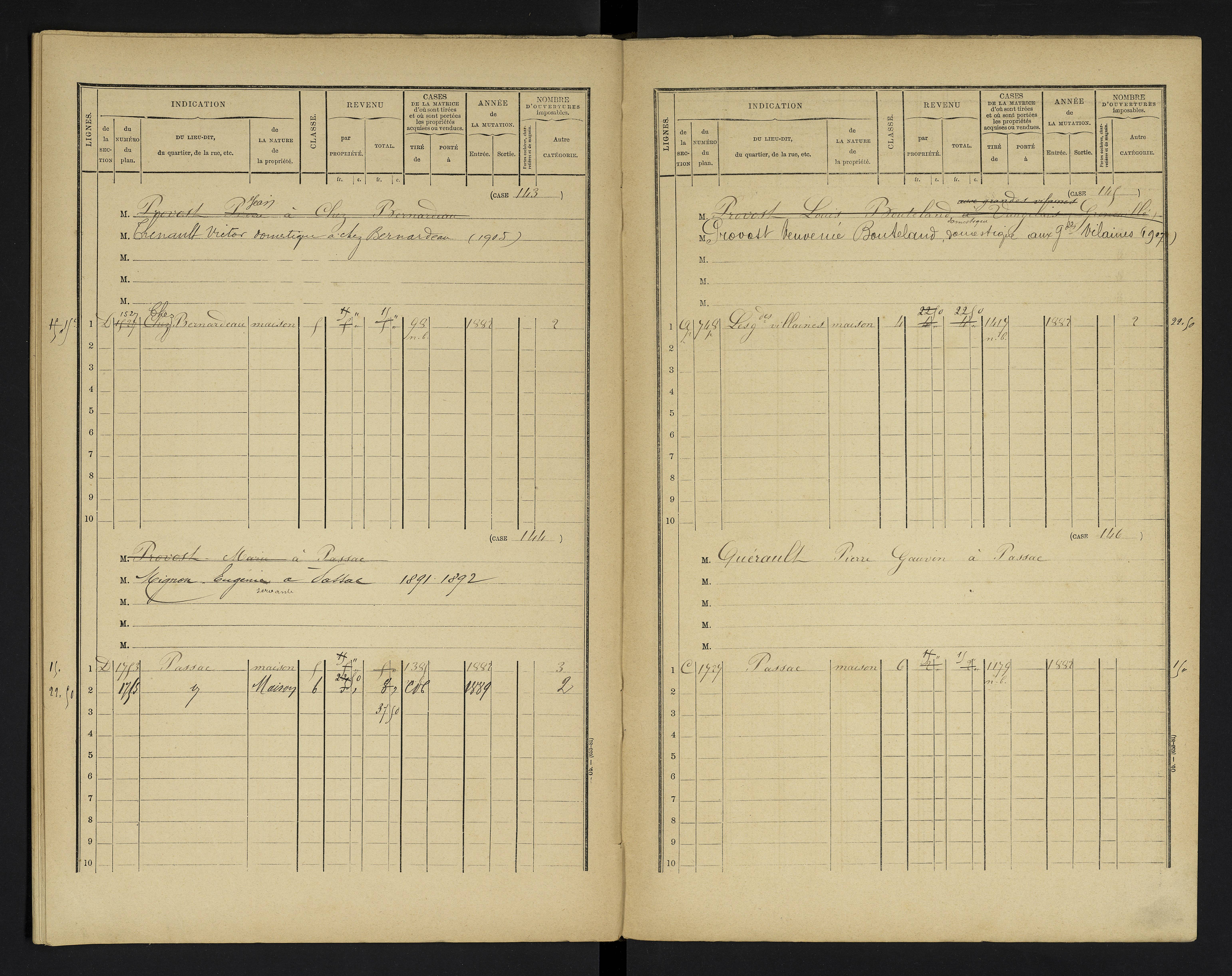 Champniers - FRAD086_cadastre Cases 1-271 