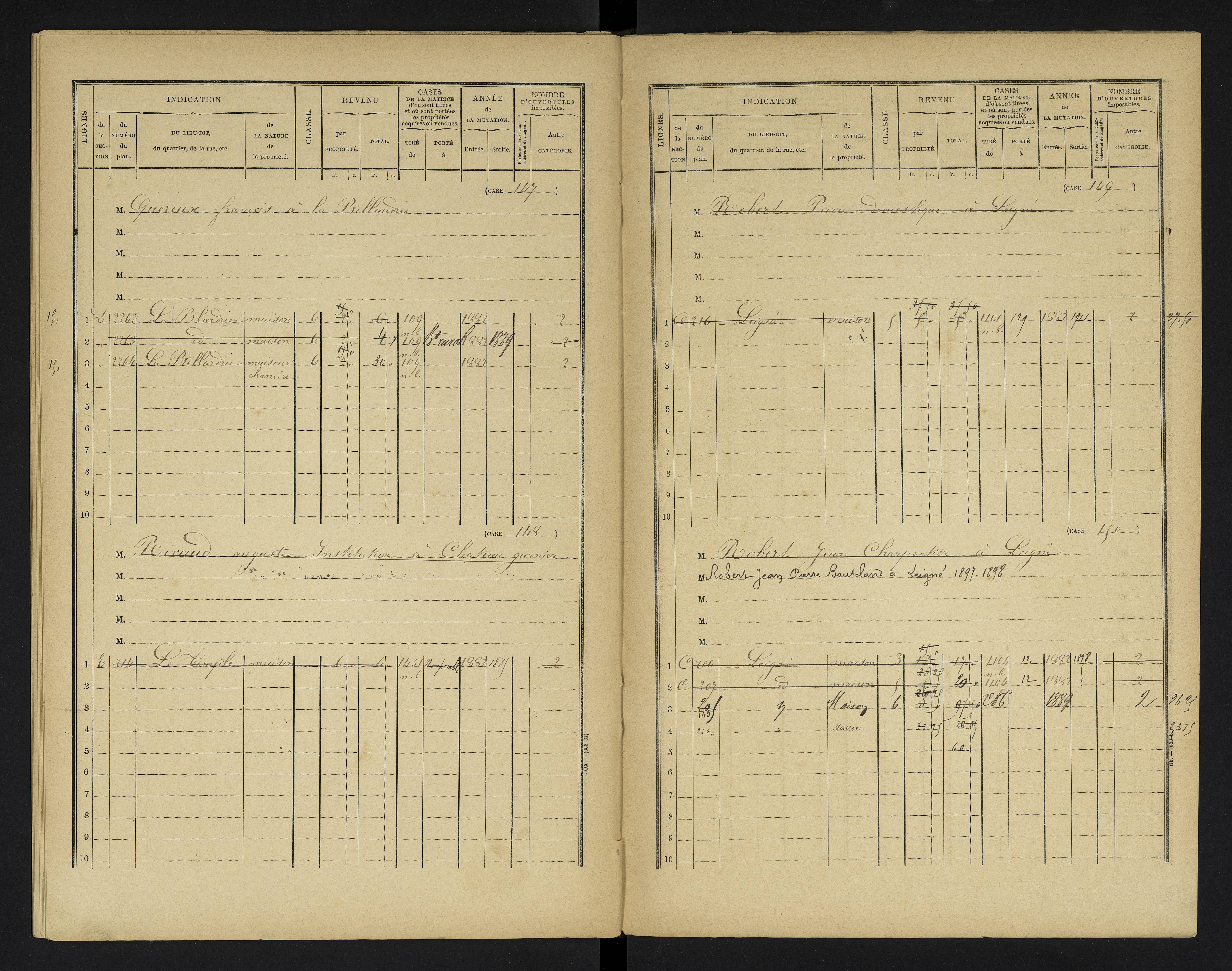 Champniers - FRAD086_cadastre Cases 1-271 