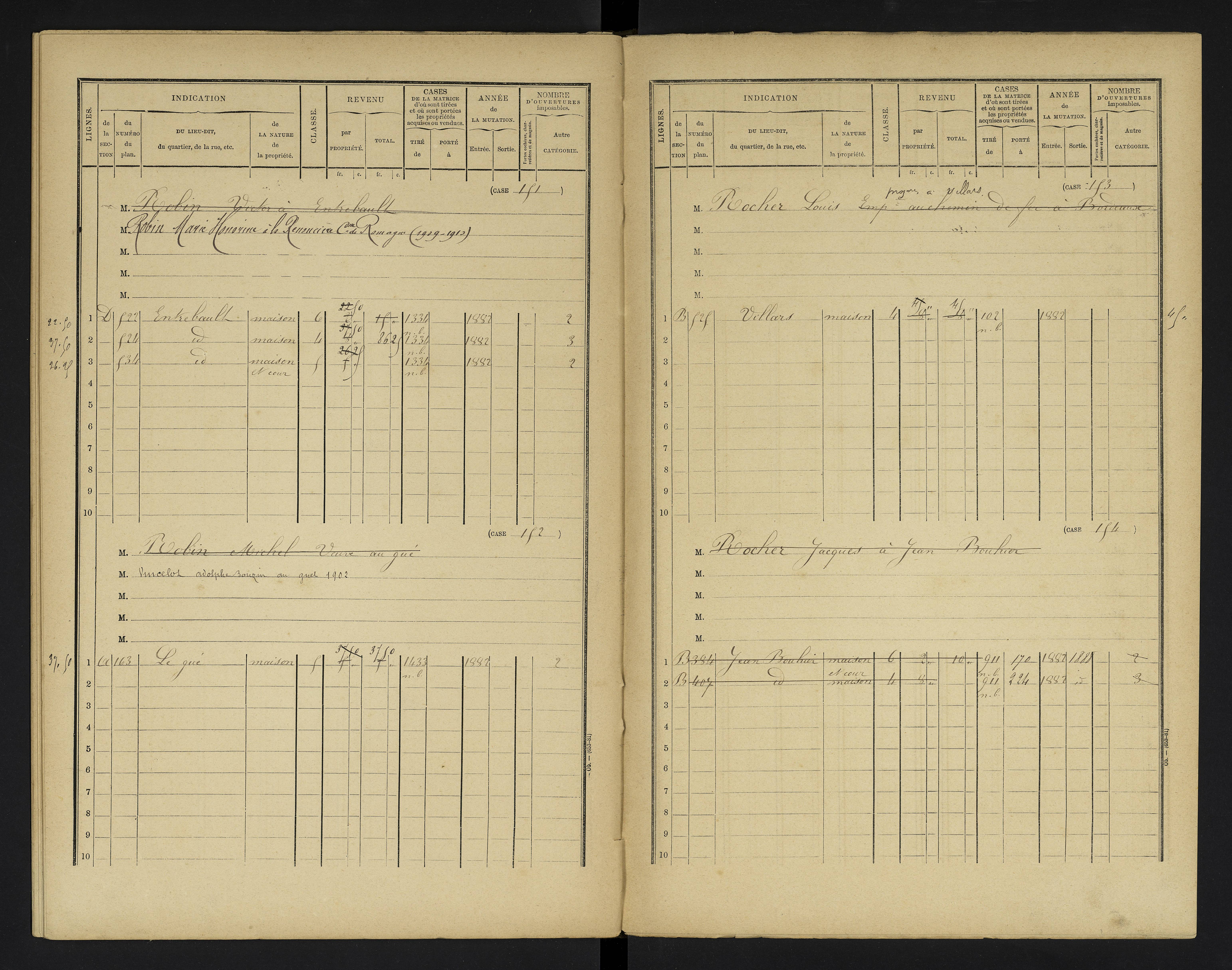 Champniers - FRAD086_cadastre Cases 1-271 