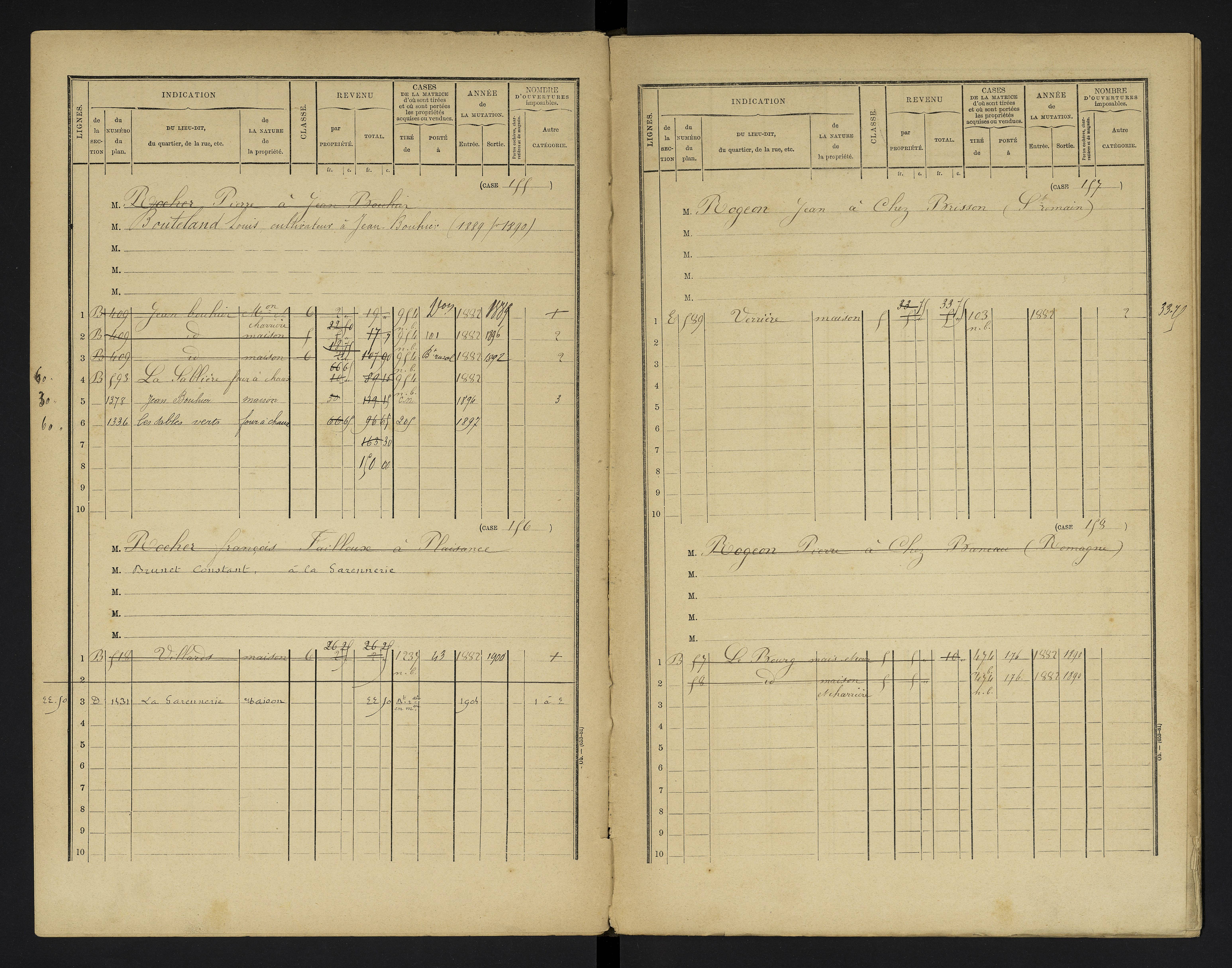 Champniers - FRAD086_cadastre Cases 1-271 