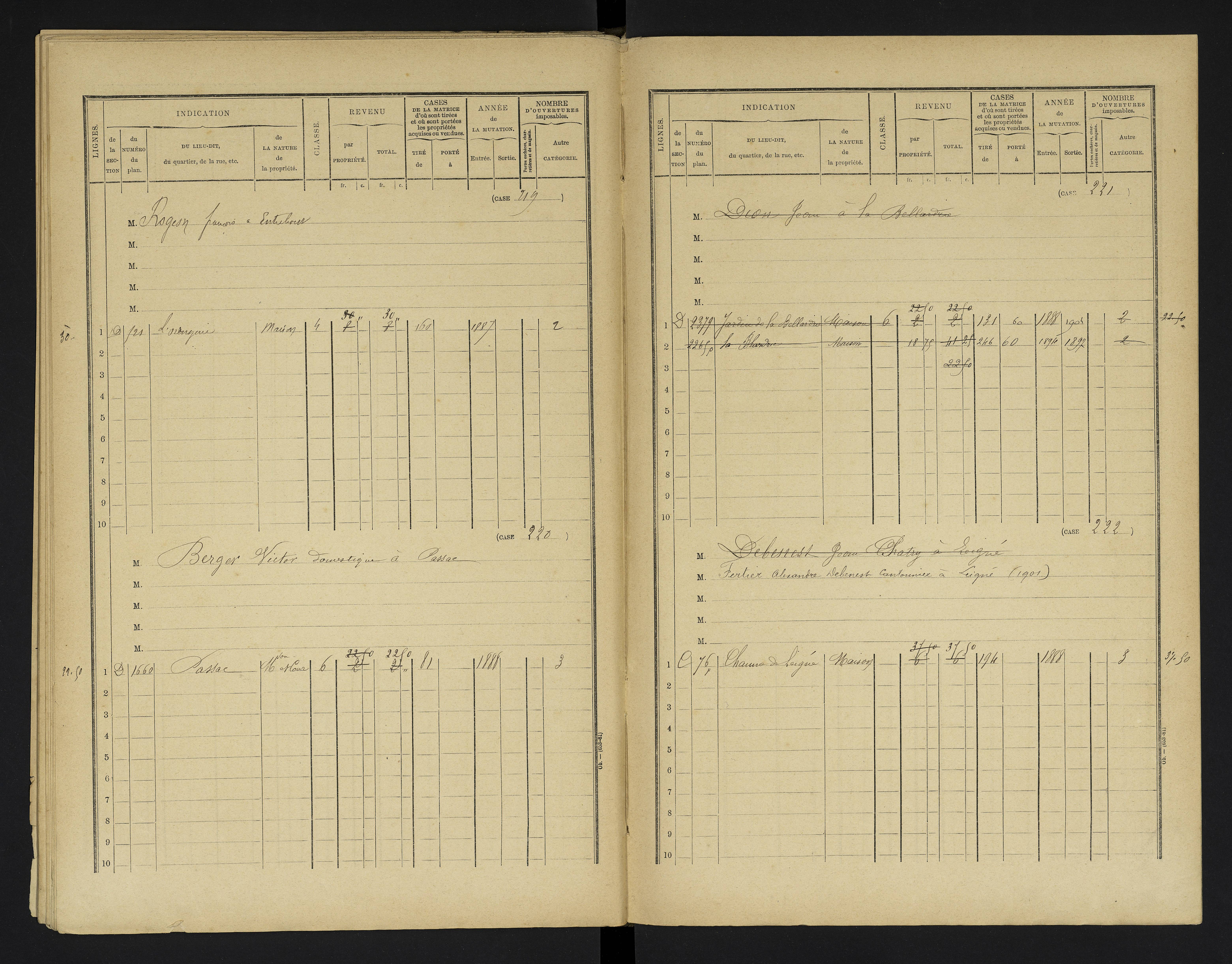 Champniers - FRAD086_cadastre Cases 1-271 
