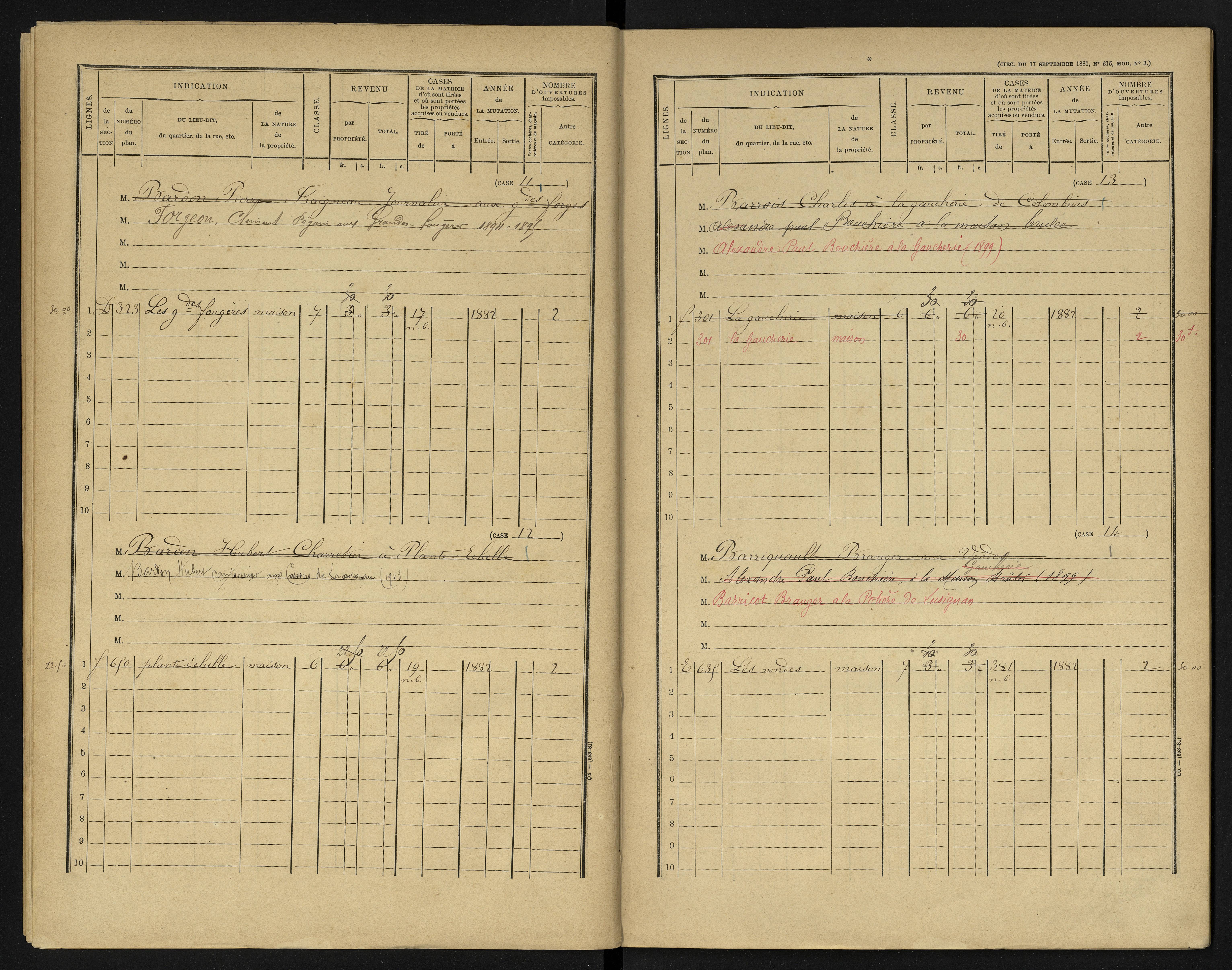 La Chapelle-Montreuil - FRAD086_cadastre Cases 1-263 