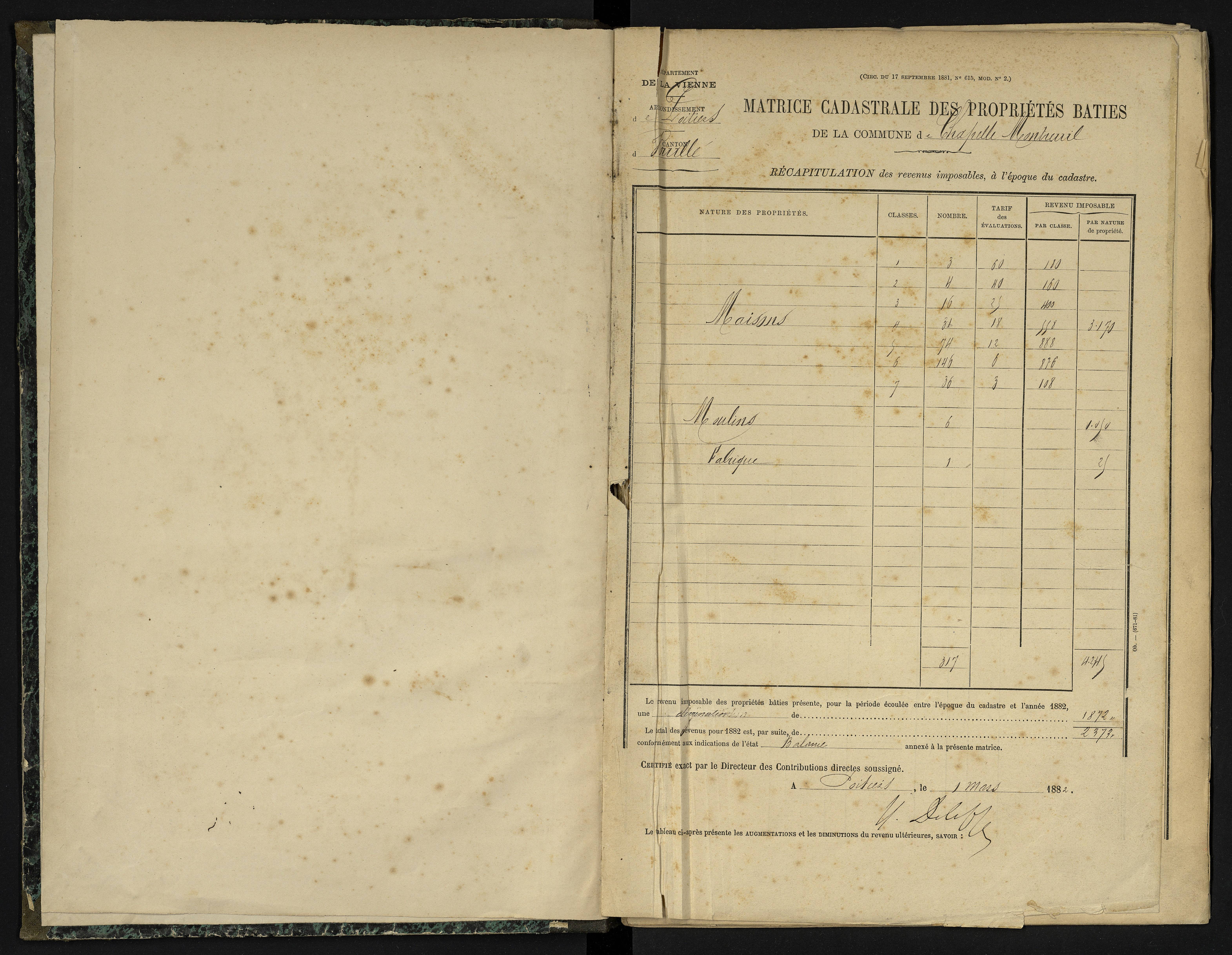 La Chapelle-Montreuil - FRAD086_cadastre Cases 1-263 