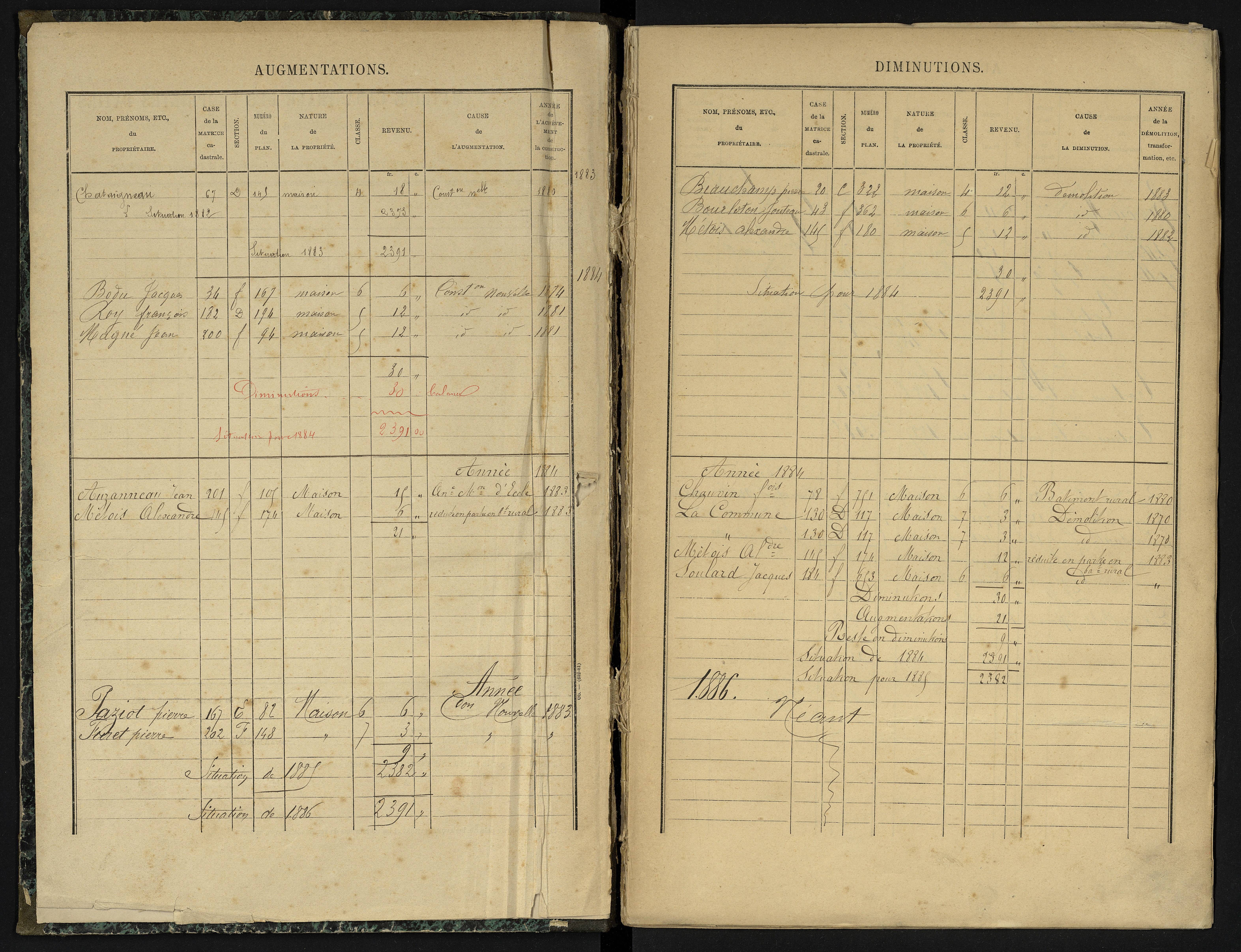 La Chapelle-Montreuil - FRAD086_cadastre Cases 1-263 
