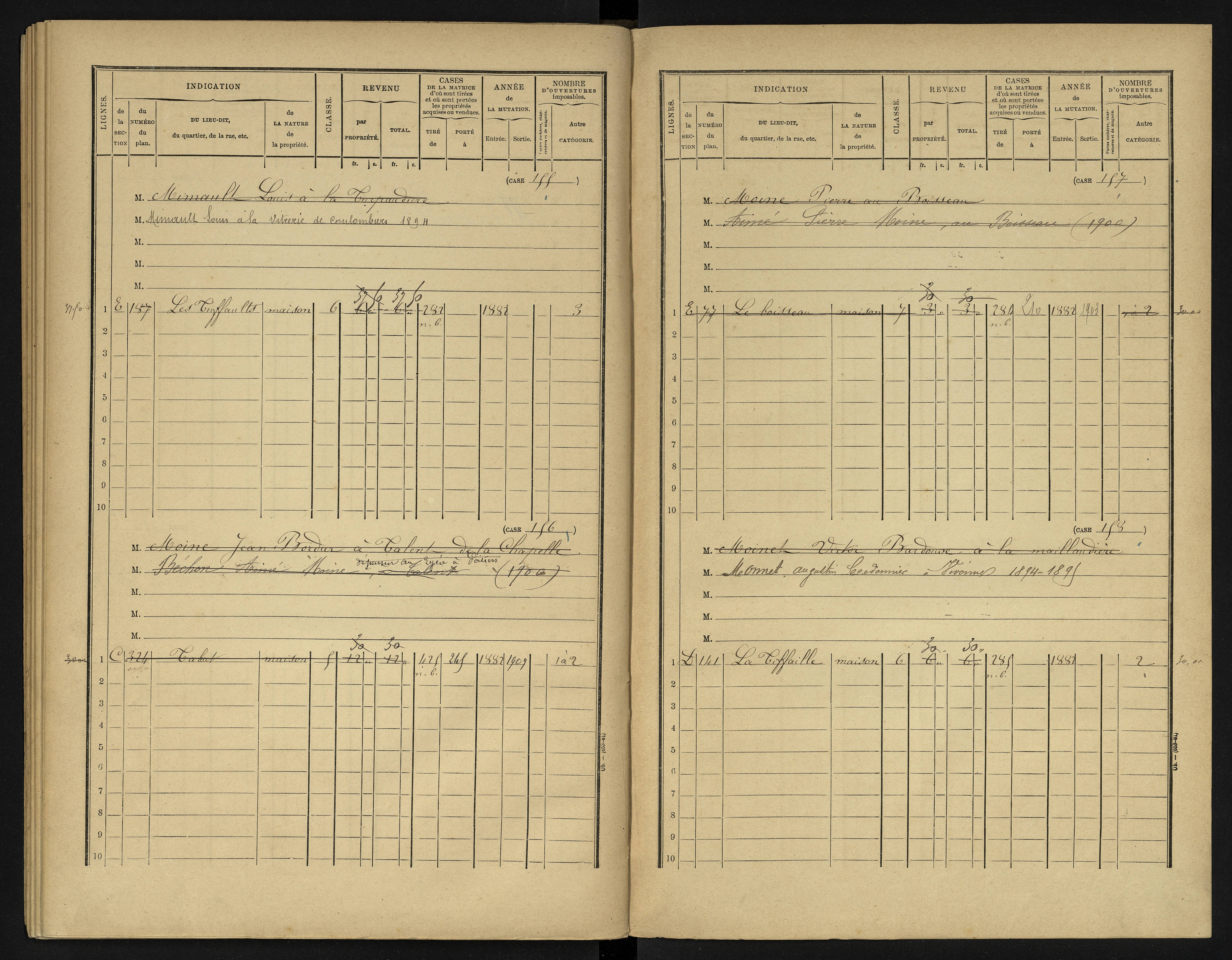 La Chapelle-Montreuil - FRAD086_cadastre Cases 1-263 