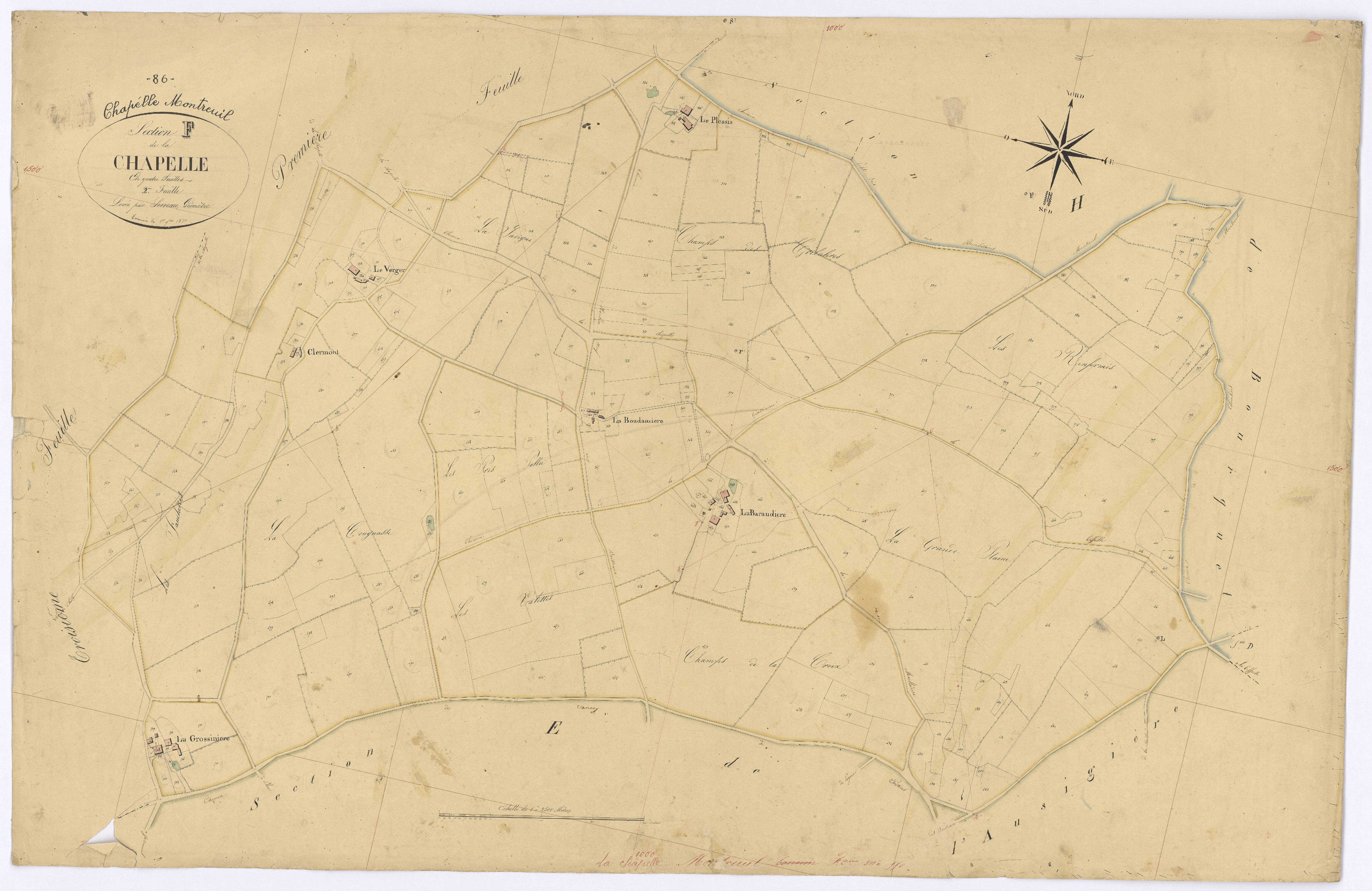 La Chapelle-Montreuil - FRAD086_cadastre Plans 