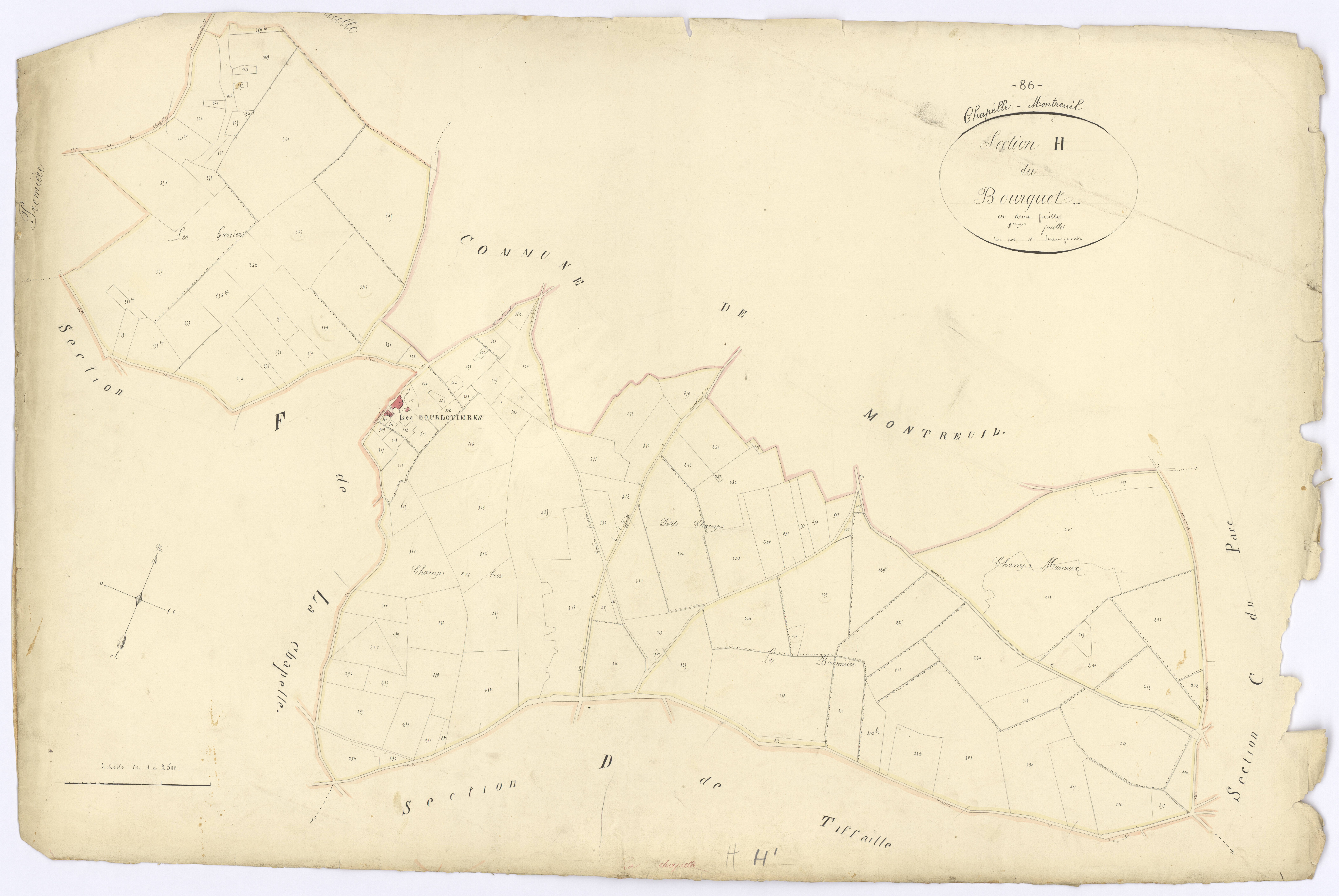La Chapelle-Montreuil - FRAD086_cadastre Plans 