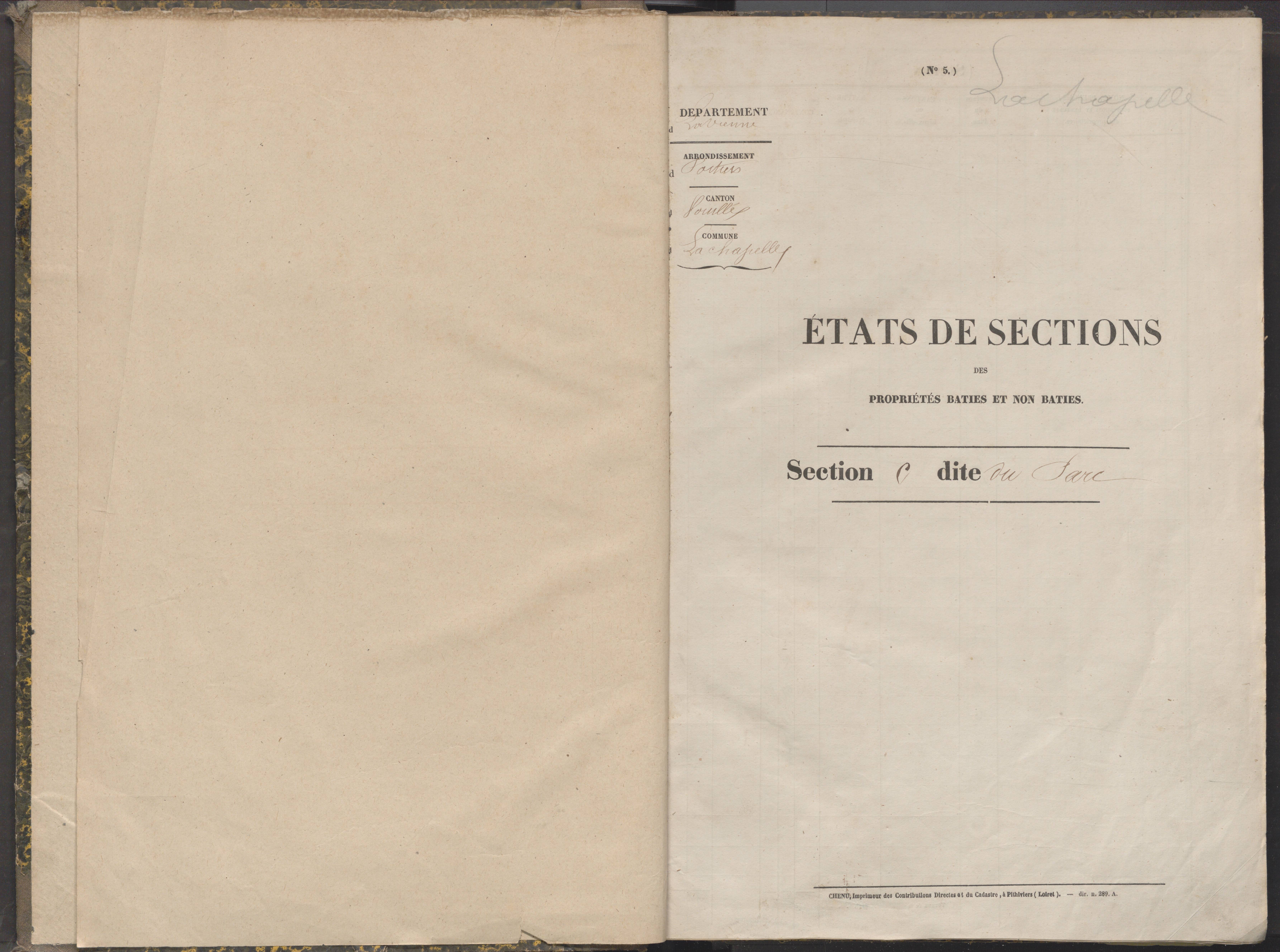 La Chapelle-Montreuil - FRAD086_cadastre Sections C-H 
