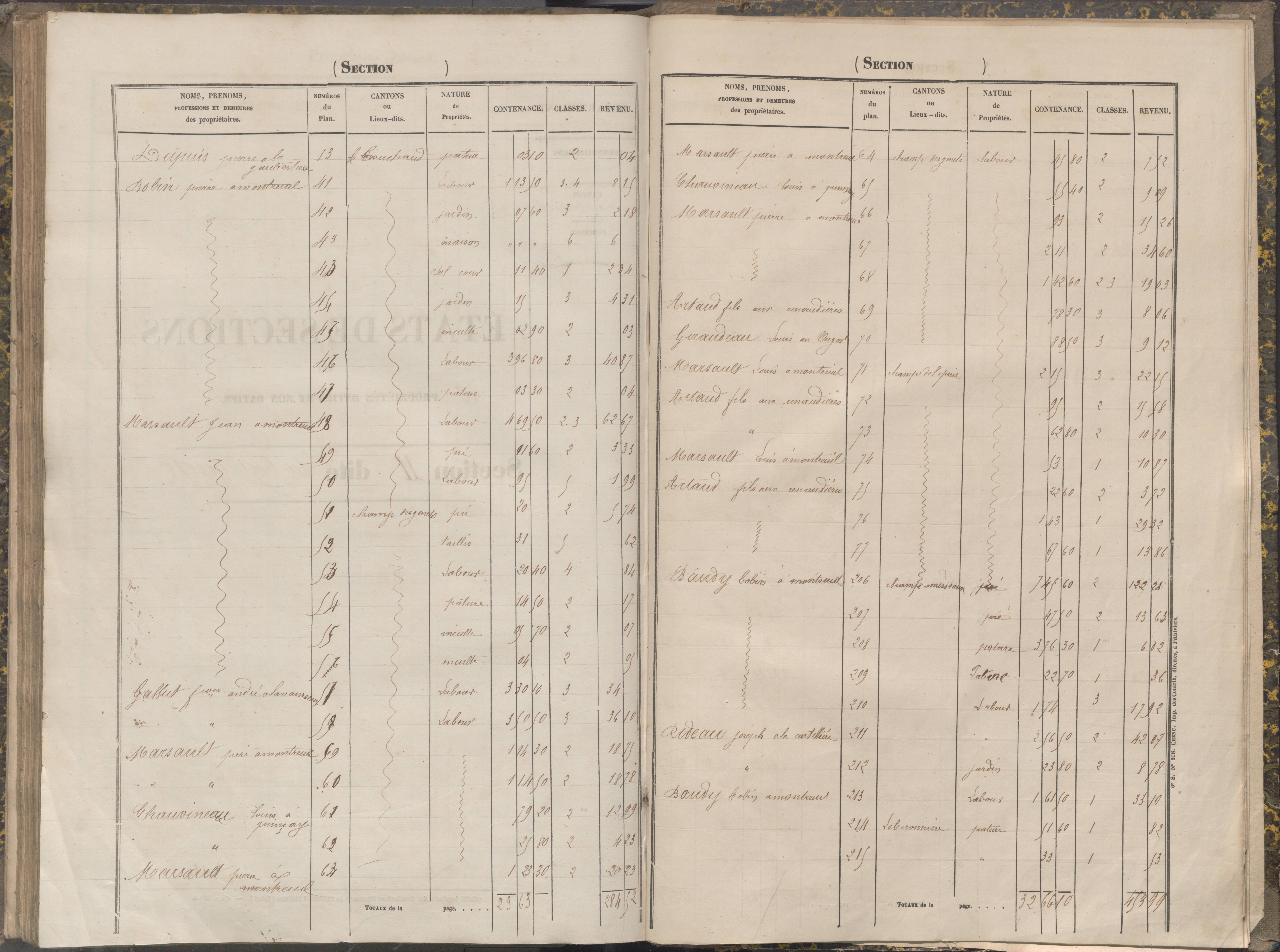 La Chapelle-Montreuil - FRAD086_cadastre Sections C-H 