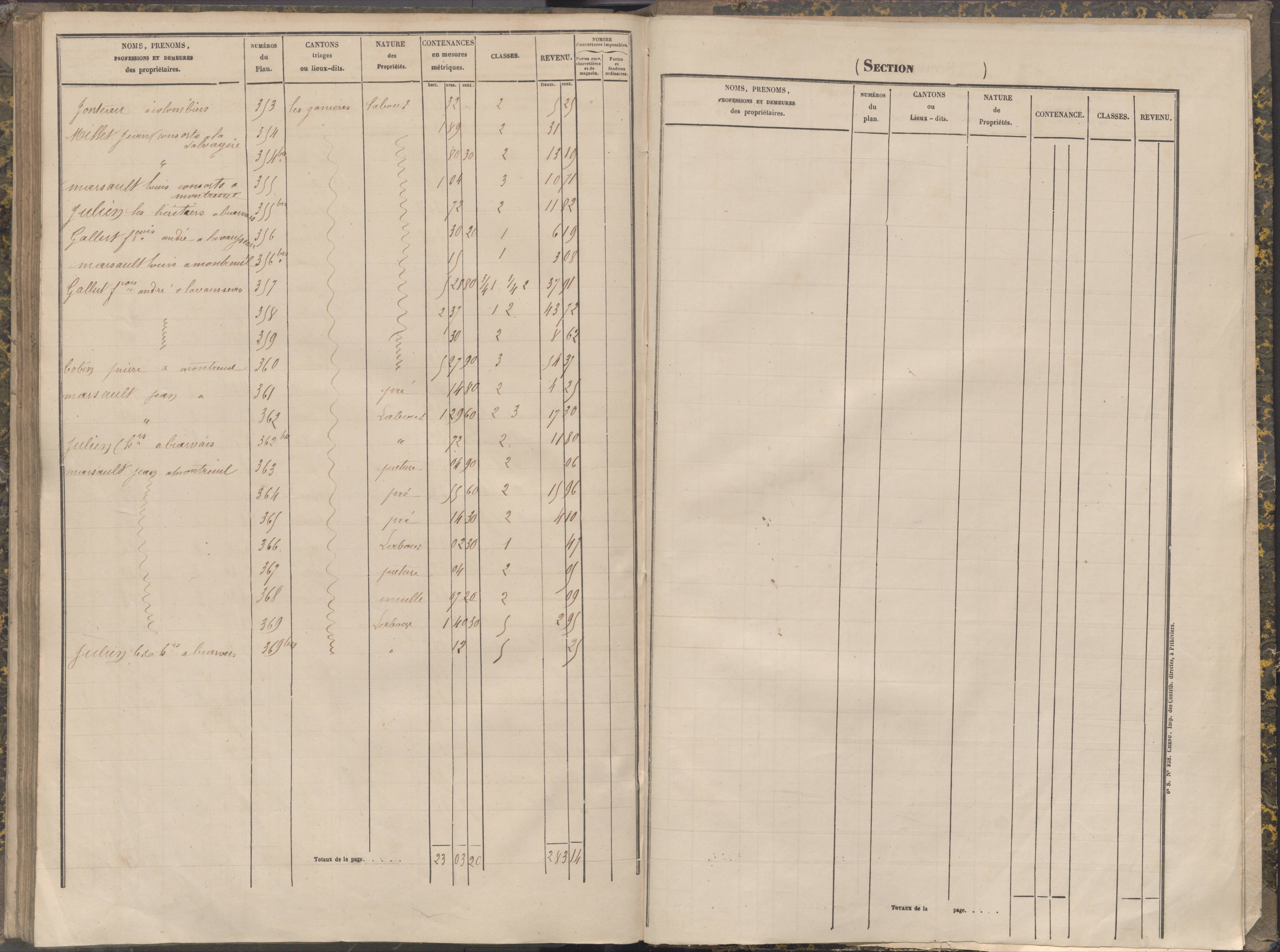 La Chapelle-Montreuil - FRAD086_cadastre Sections C-H 