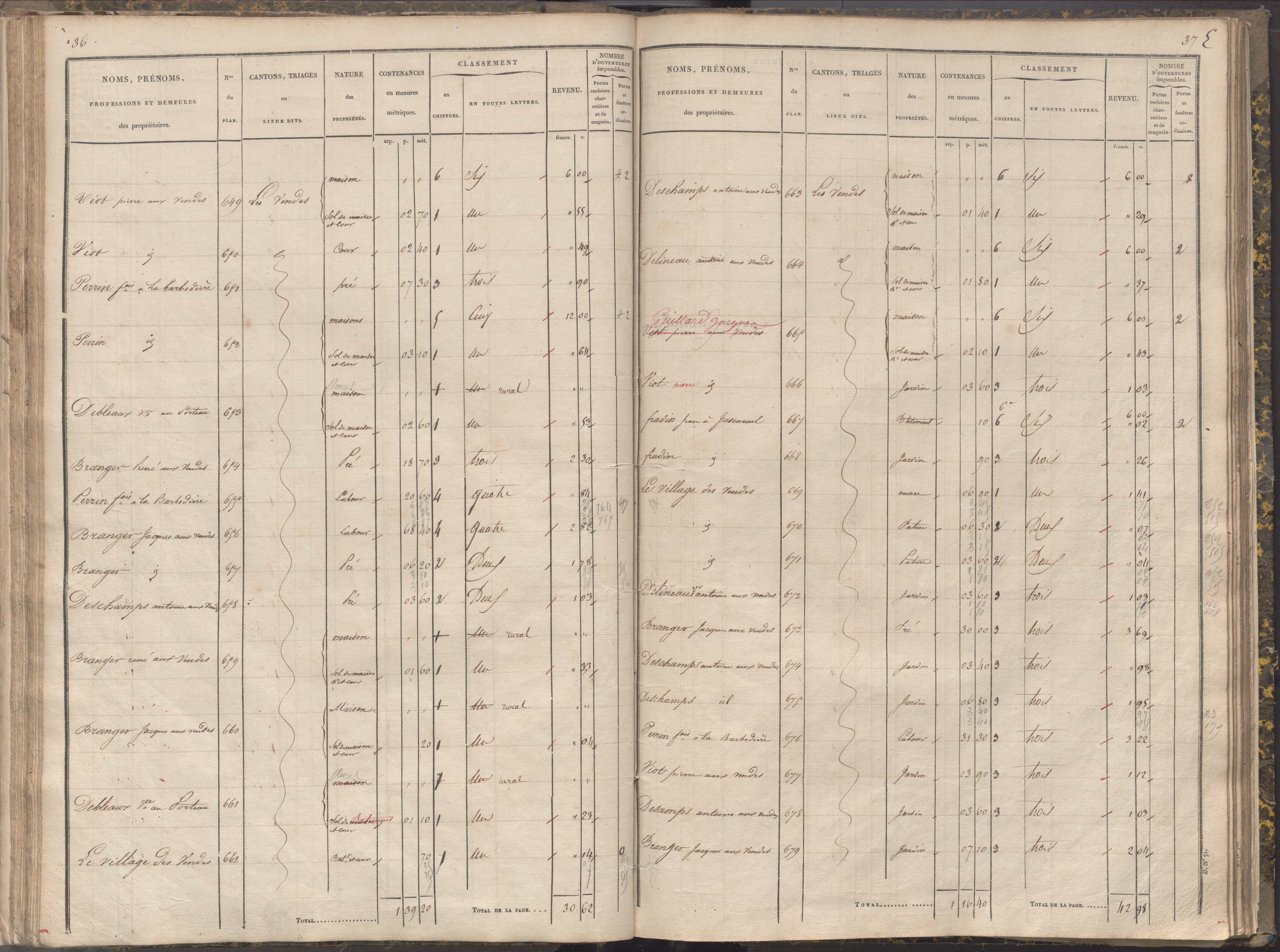 La Chapelle-Montreuil - FRAD086_cadastre Sections C-H 