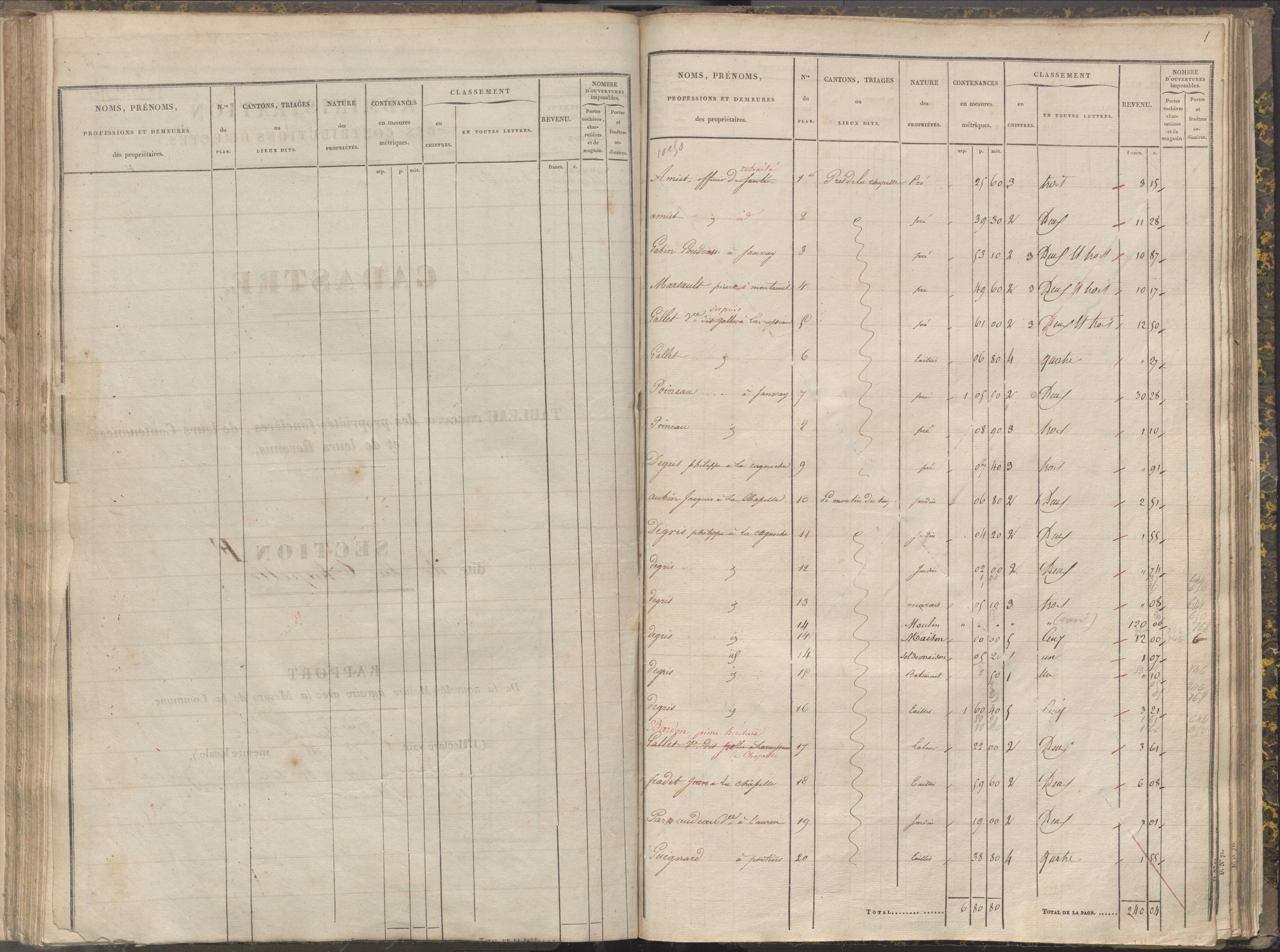 La Chapelle-Montreuil - FRAD086_cadastre Sections C-H 