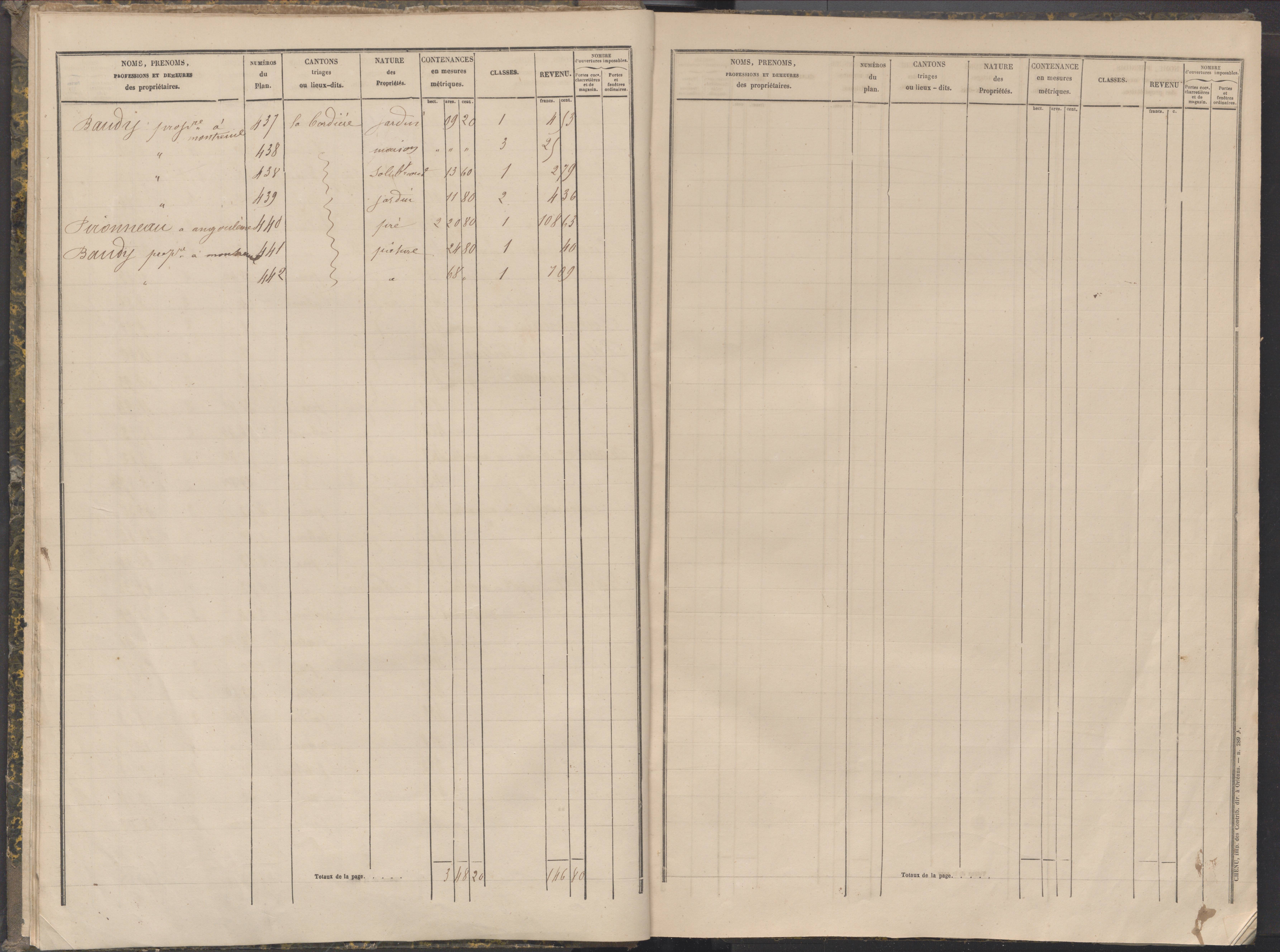 La Chapelle-Montreuil - FRAD086_cadastre Sections C-H 