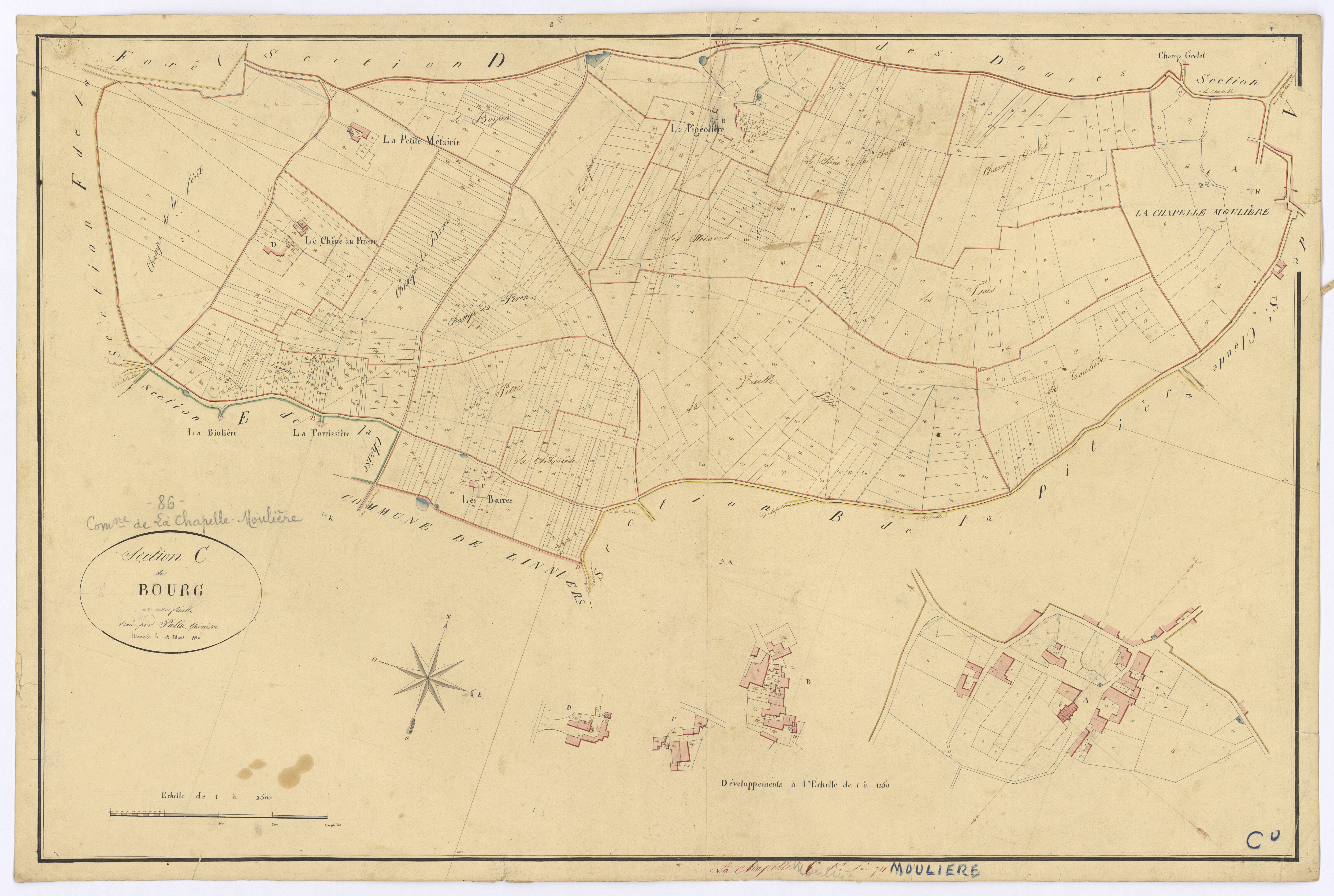 La Chapelle-Moulière - FRAD086_cadastre Plans 