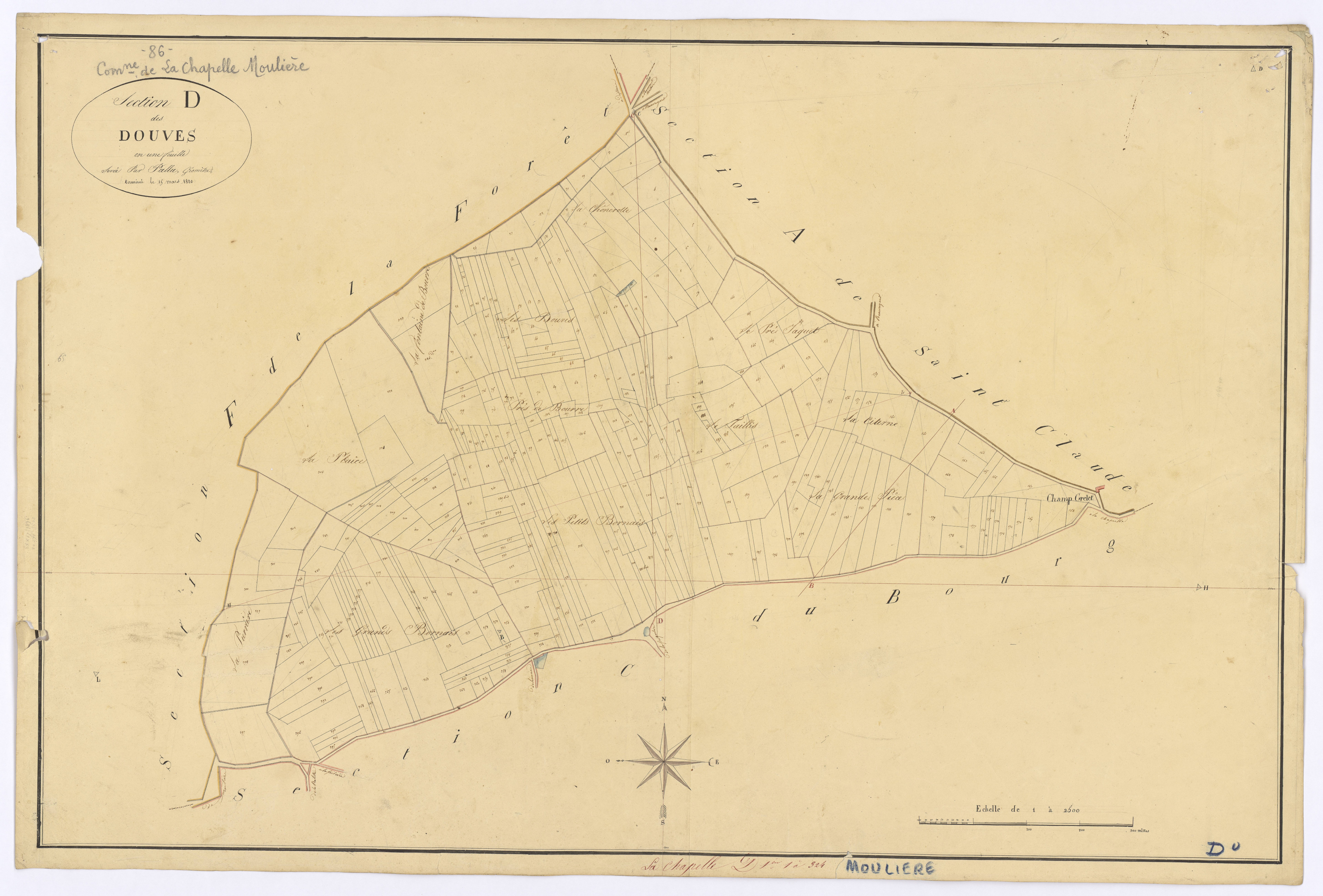 La Chapelle-Moulière - FRAD086_cadastre Plans 