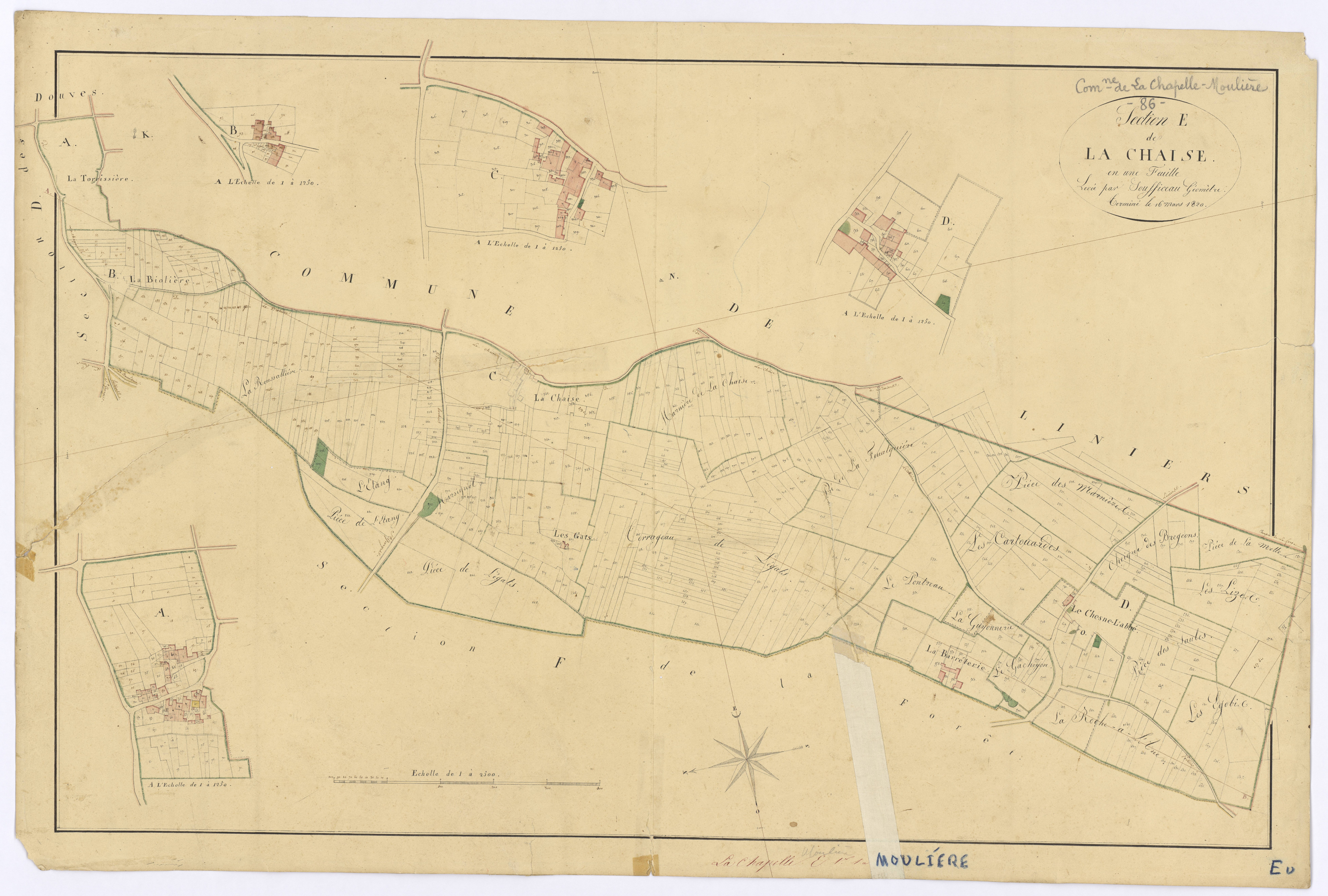 La Chapelle-Moulière - FRAD086_cadastre Plans 