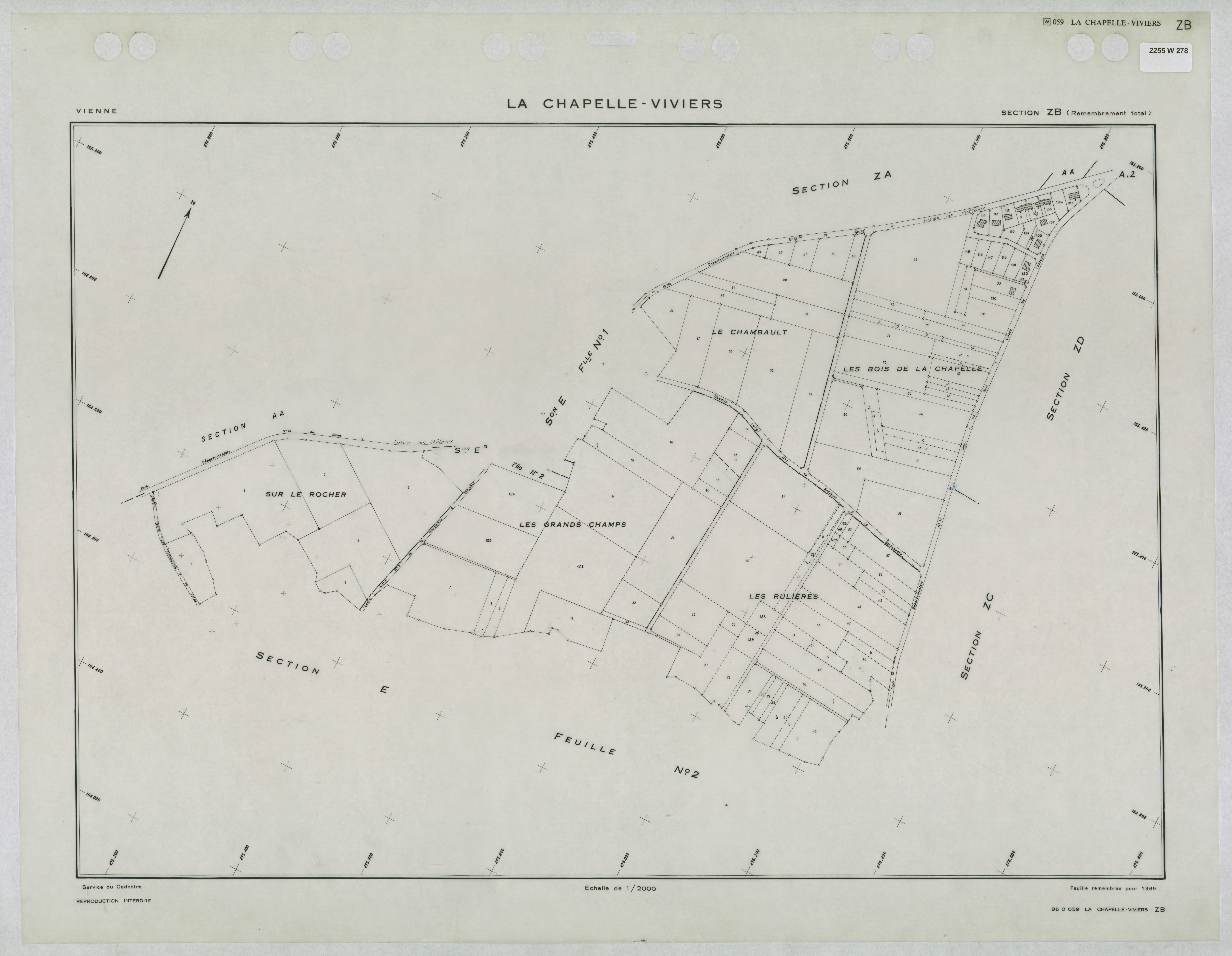 Chapelle-Viviers - FRAD086_cadastre Plans remembrés 