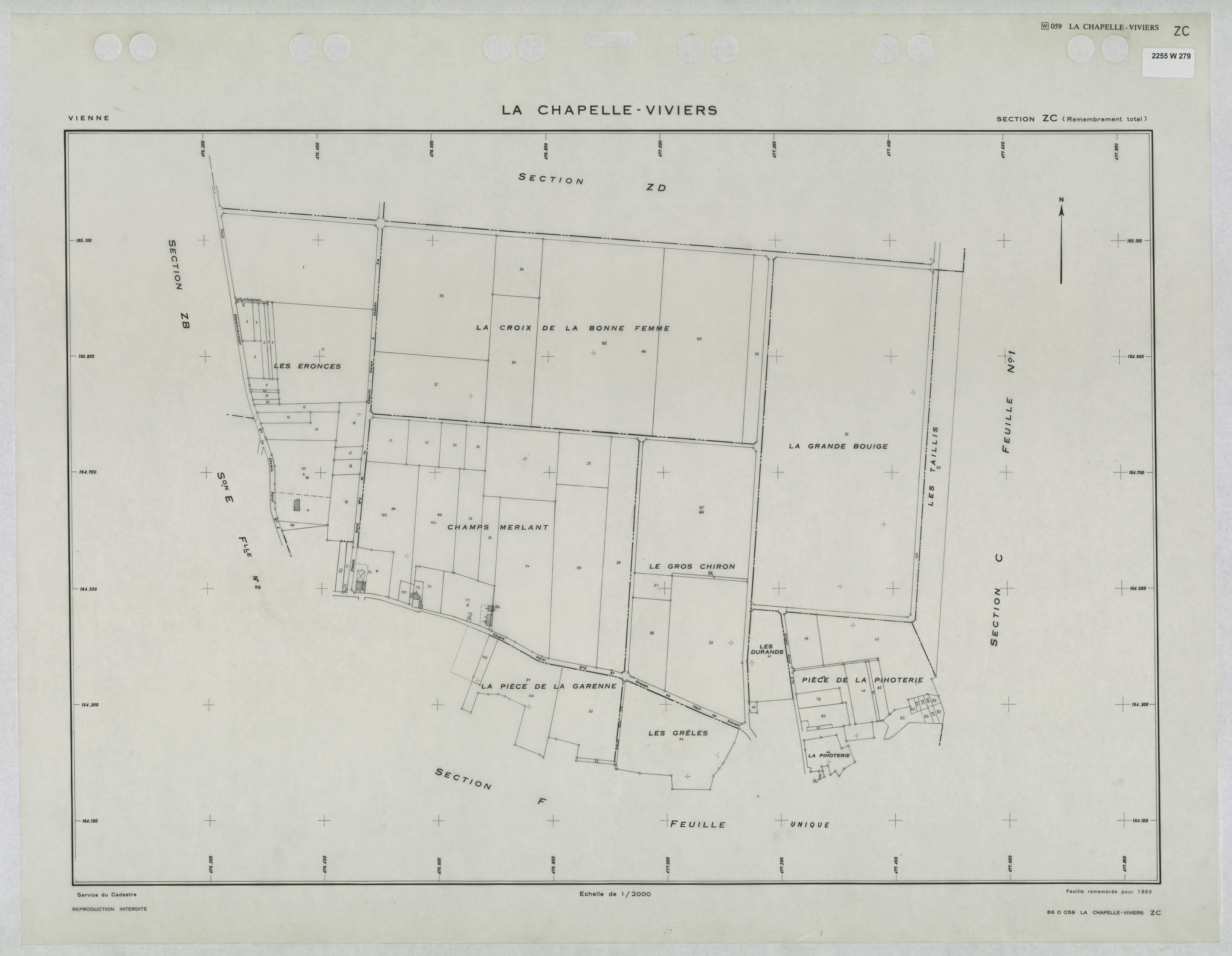 Chapelle-Viviers - FRAD086_cadastre Plans remembrés 