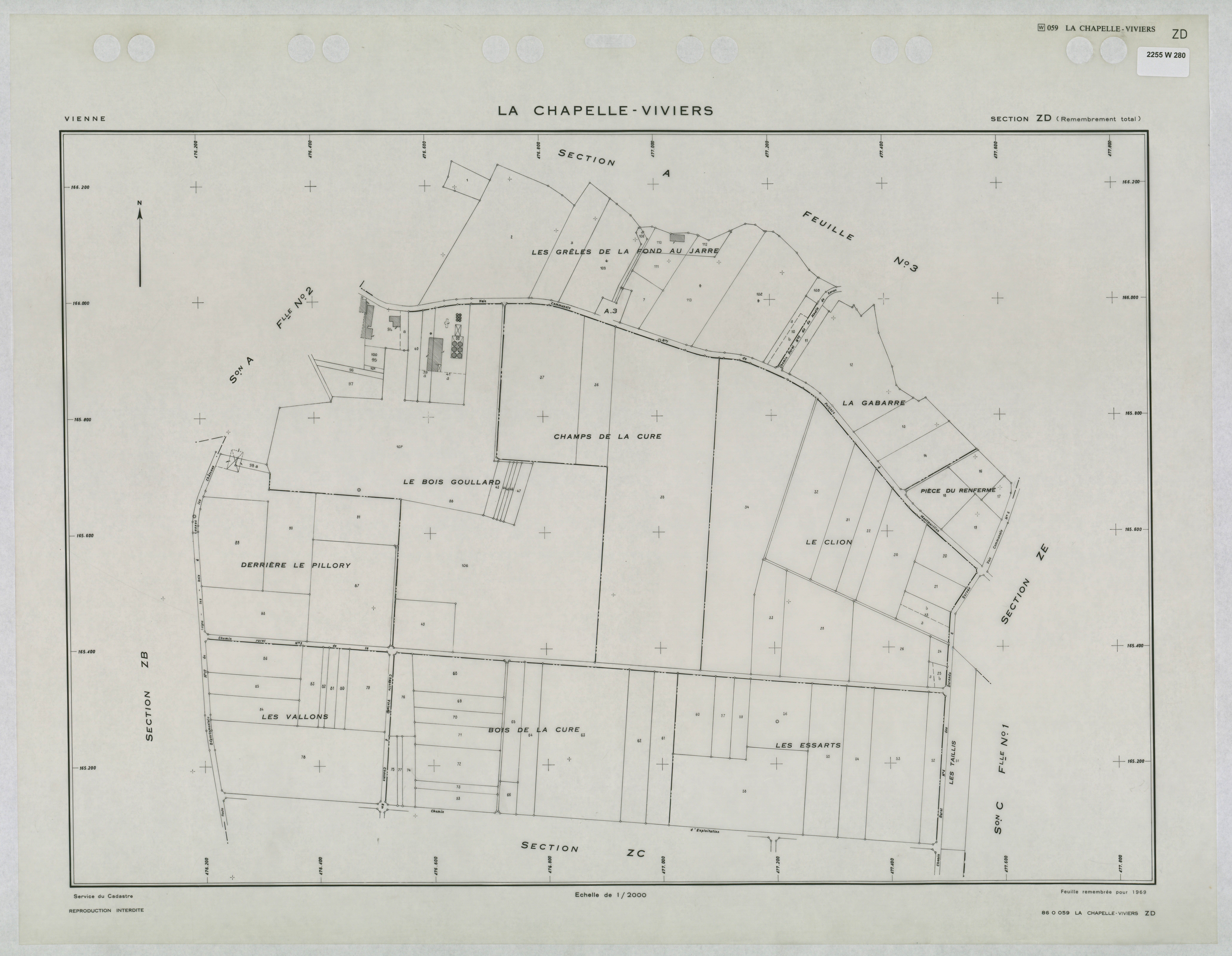 Chapelle-Viviers - FRAD086_cadastre Plans remembrés 