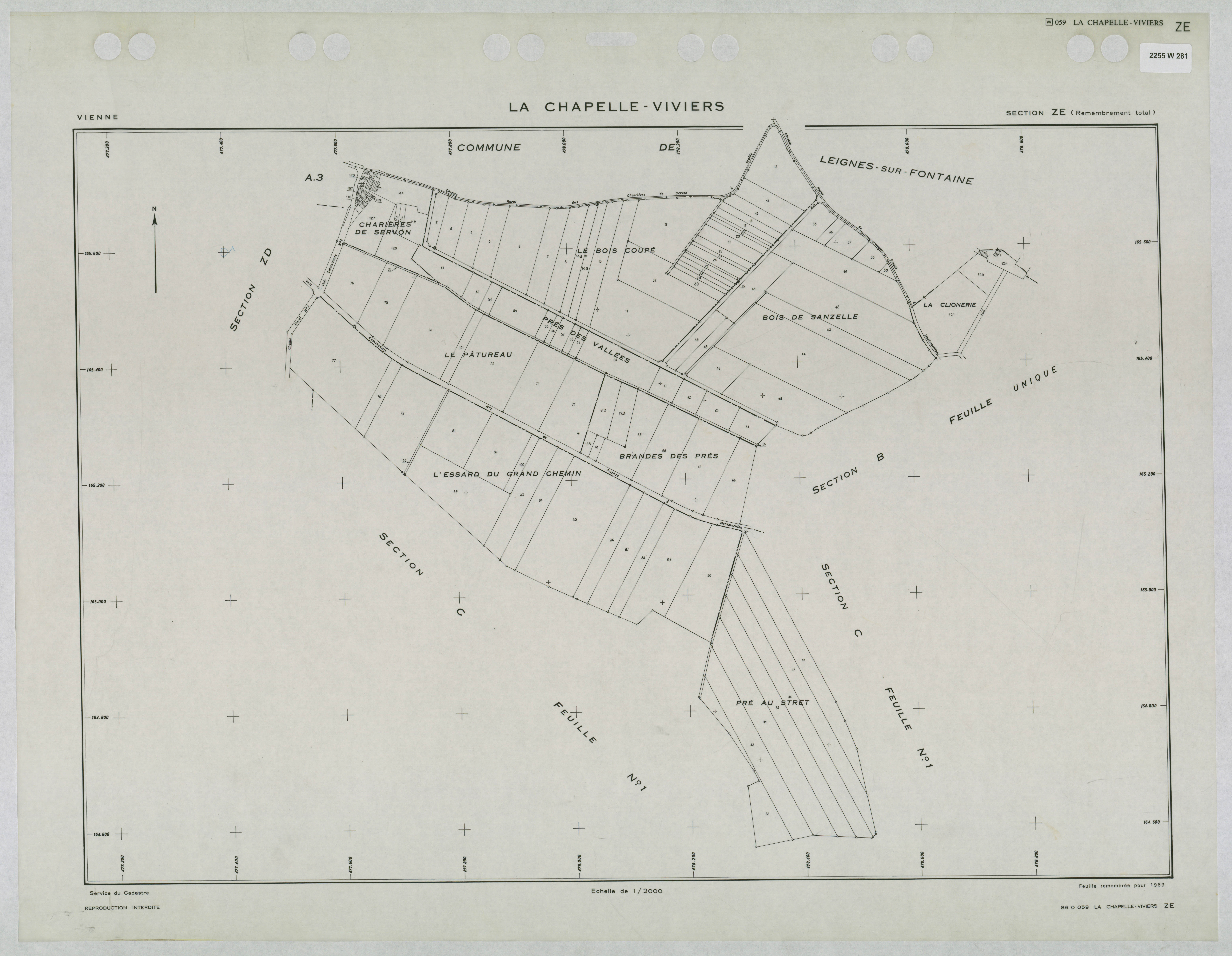 Chapelle-Viviers - FRAD086_cadastre Plans remembrés 