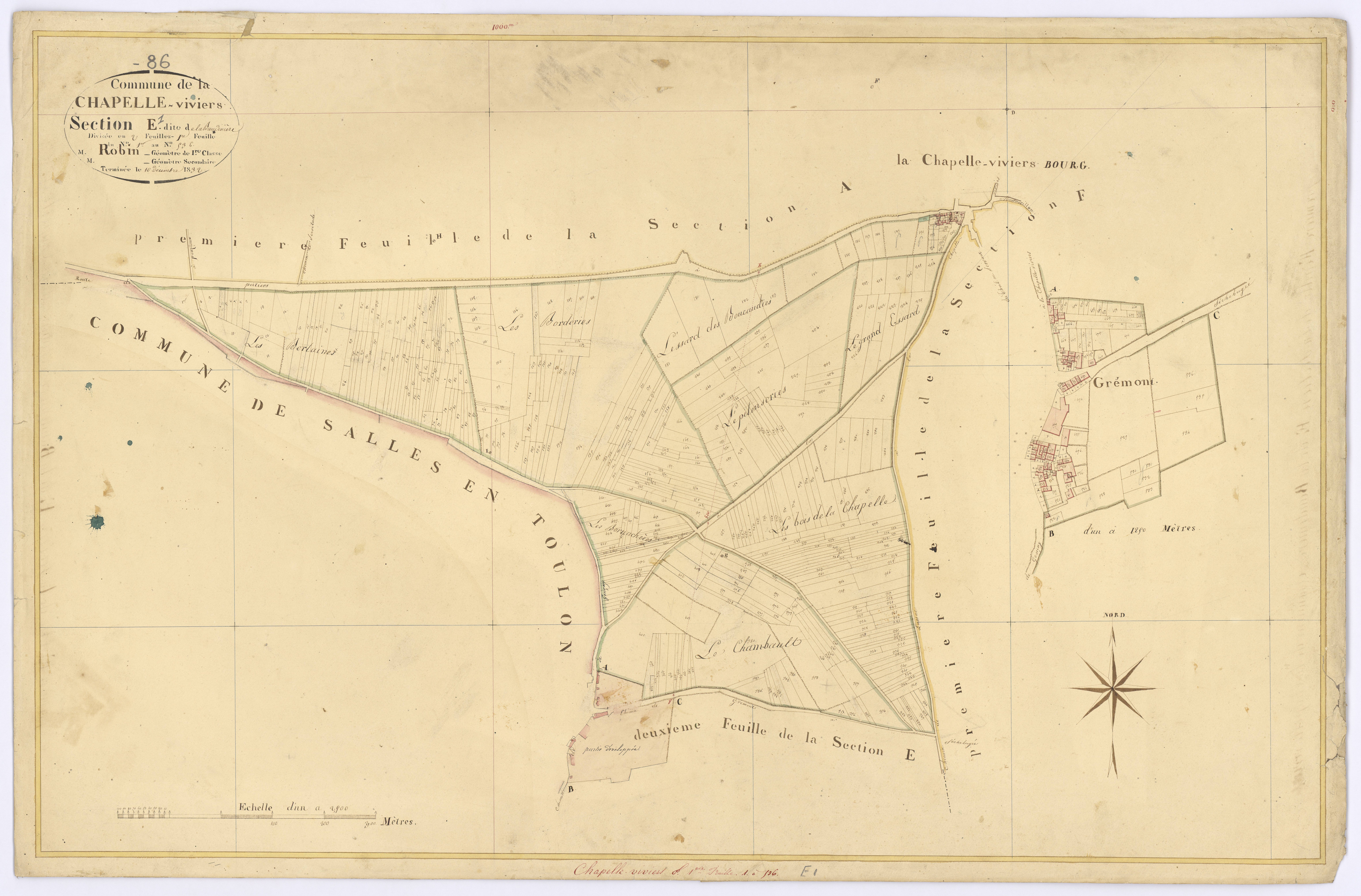 Chapelle-Viviers - FRAD086_cadastre Plans 