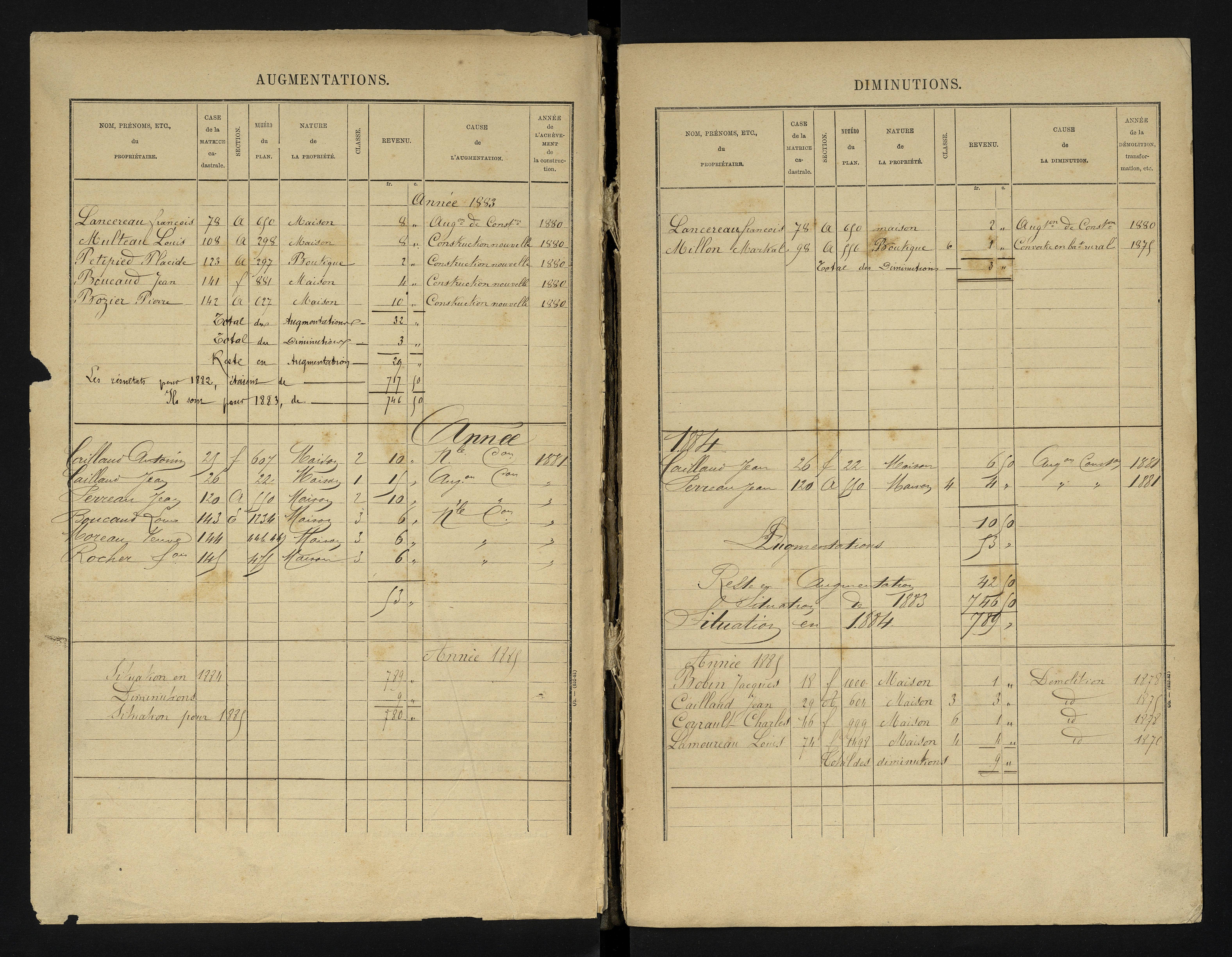 Chapelle-Viviers - FRAD086_cadastre Cases 1-184 