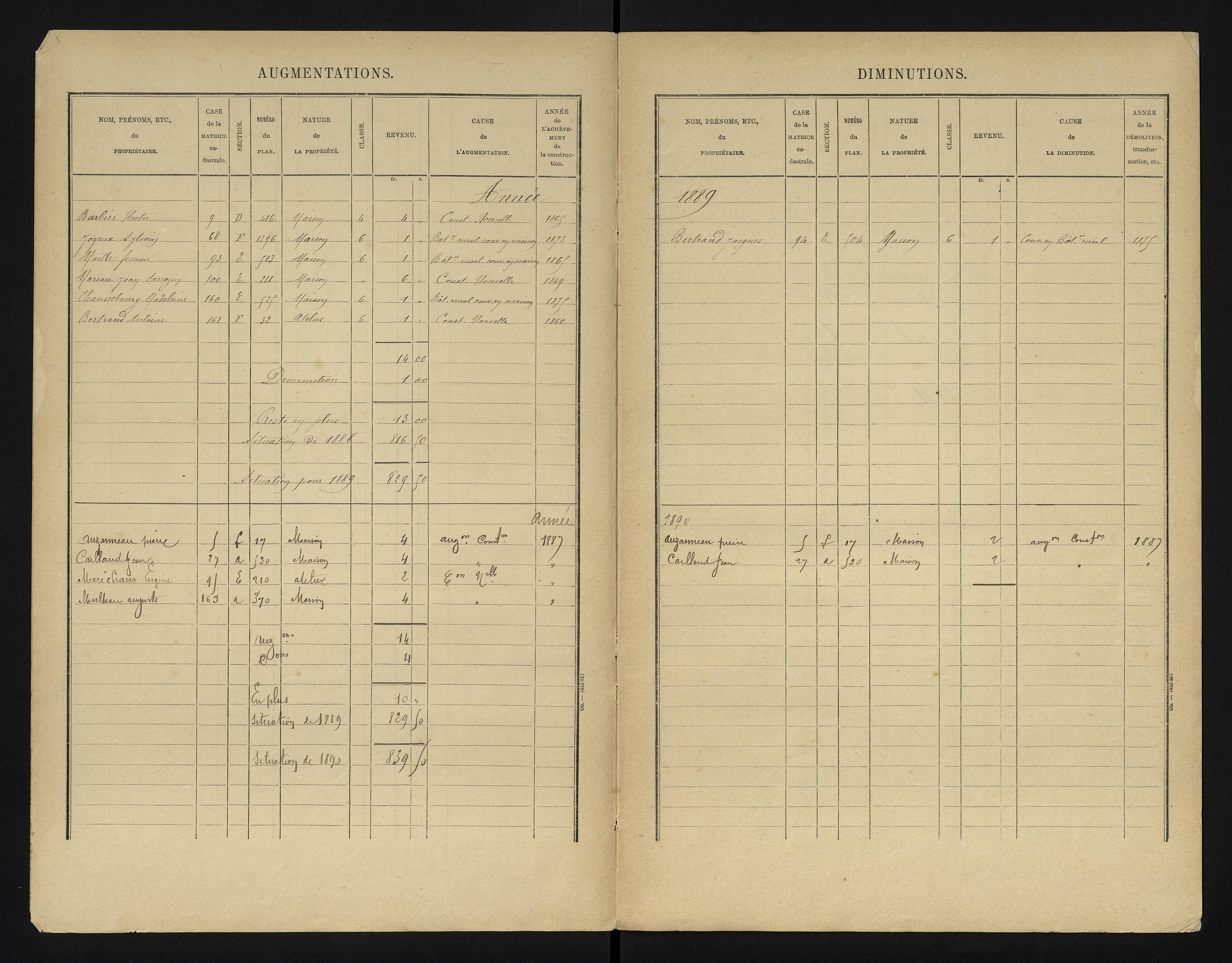Chapelle-Viviers - FRAD086_cadastre Cases 1-184 