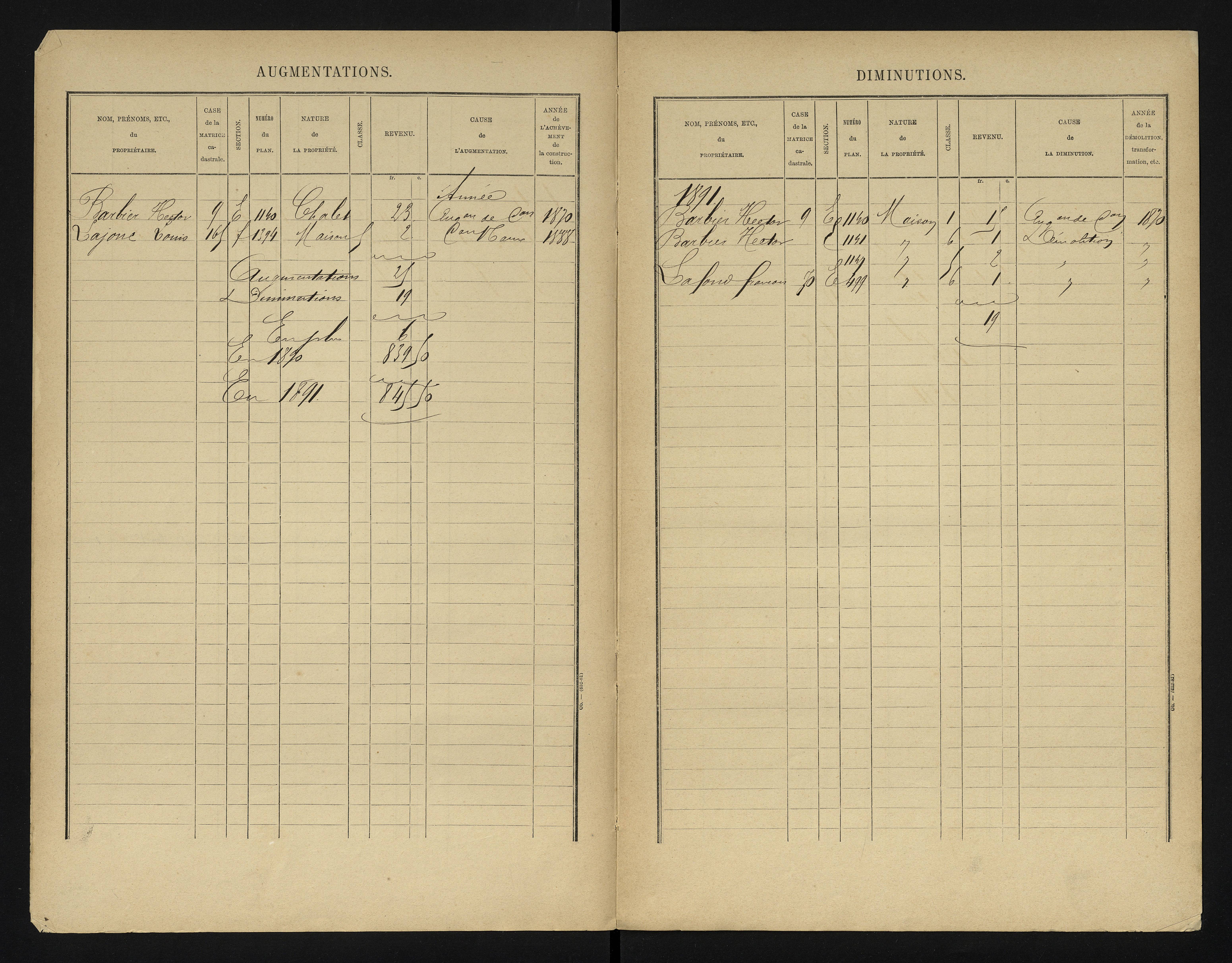 Chapelle-Viviers - FRAD086_cadastre Cases 1-184 
