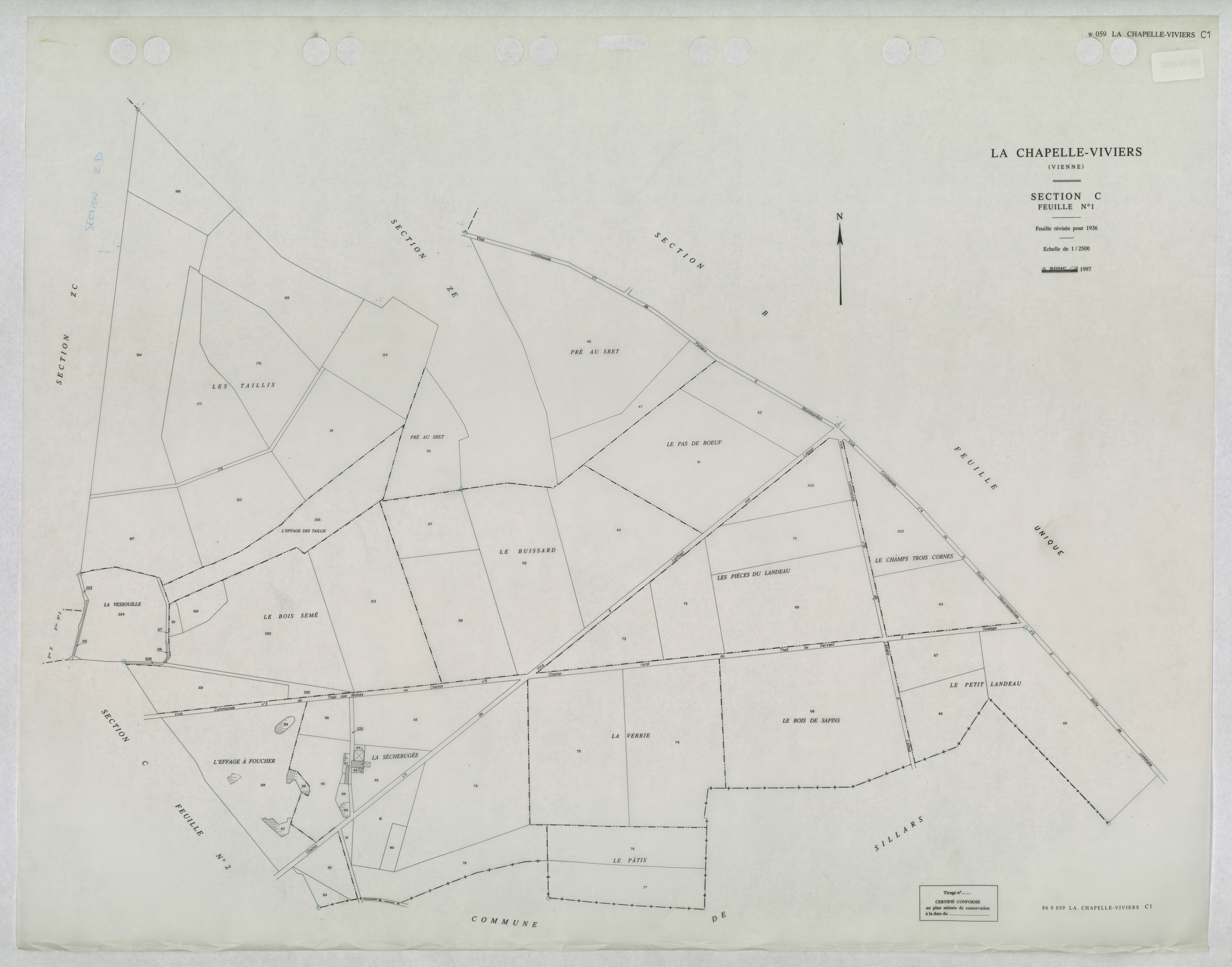 Chapelle-Viviers - FRAD086_cadastre Plans mis à jour 